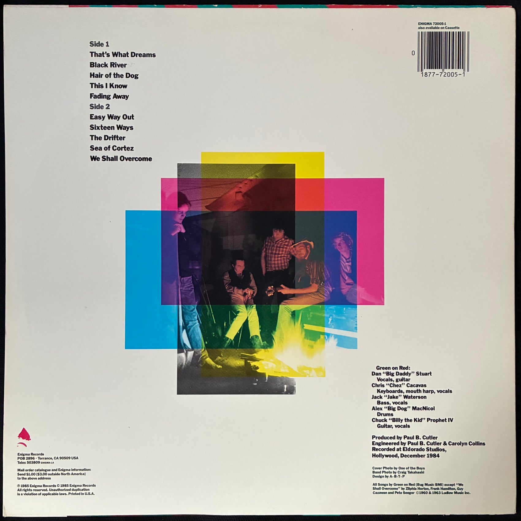 GREEN ON RED - GAS FOOD LODGING (GREEN COLOURED) (USED VINYL 1985 US M-/EX)