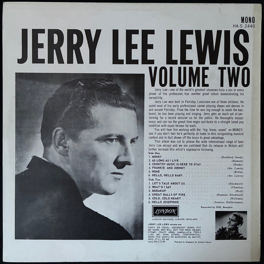 JERRY LEE LEWIS - JERRY LEE'S GREATEST (USED VINYL 1962 UK EX+/EX+)