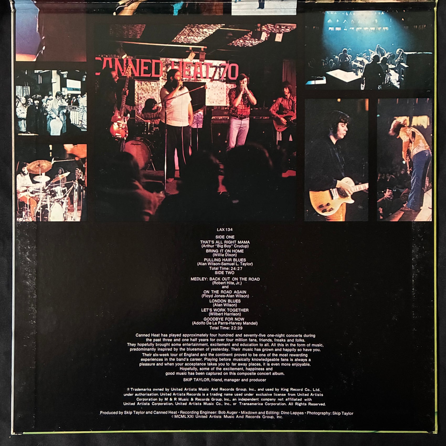 CANNED HEAT - CANNED HEAT CONCERT : RECORDED LIVE IN EUROPE (USED VINYL 1978 JAPAN M-/EX+)