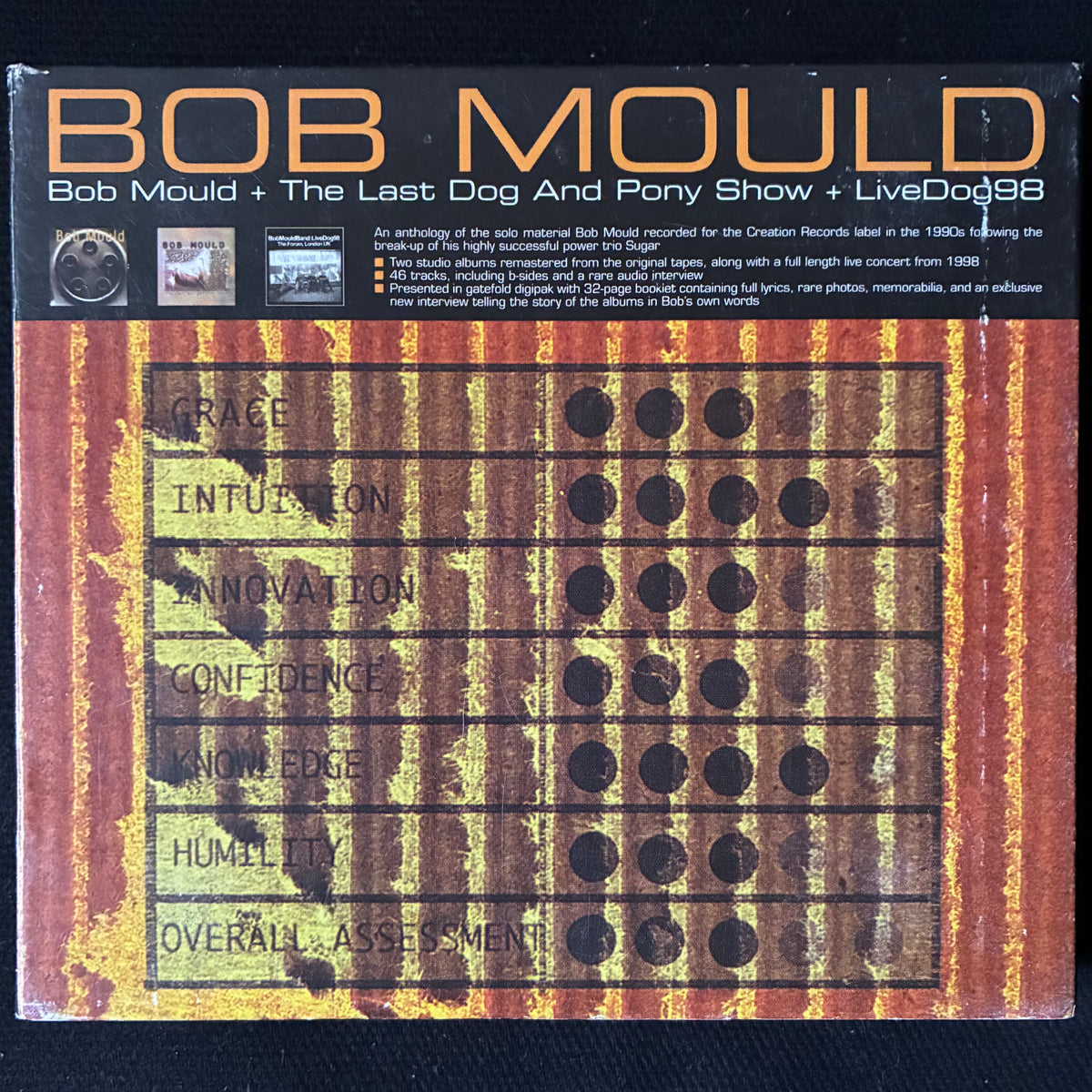 BOB MOULD - BOB MOULD + THE LAST DOG AND PONY SHOW + LIVEDOG98 (3CD SET) (USED CD 2012 EU M-/EX+)