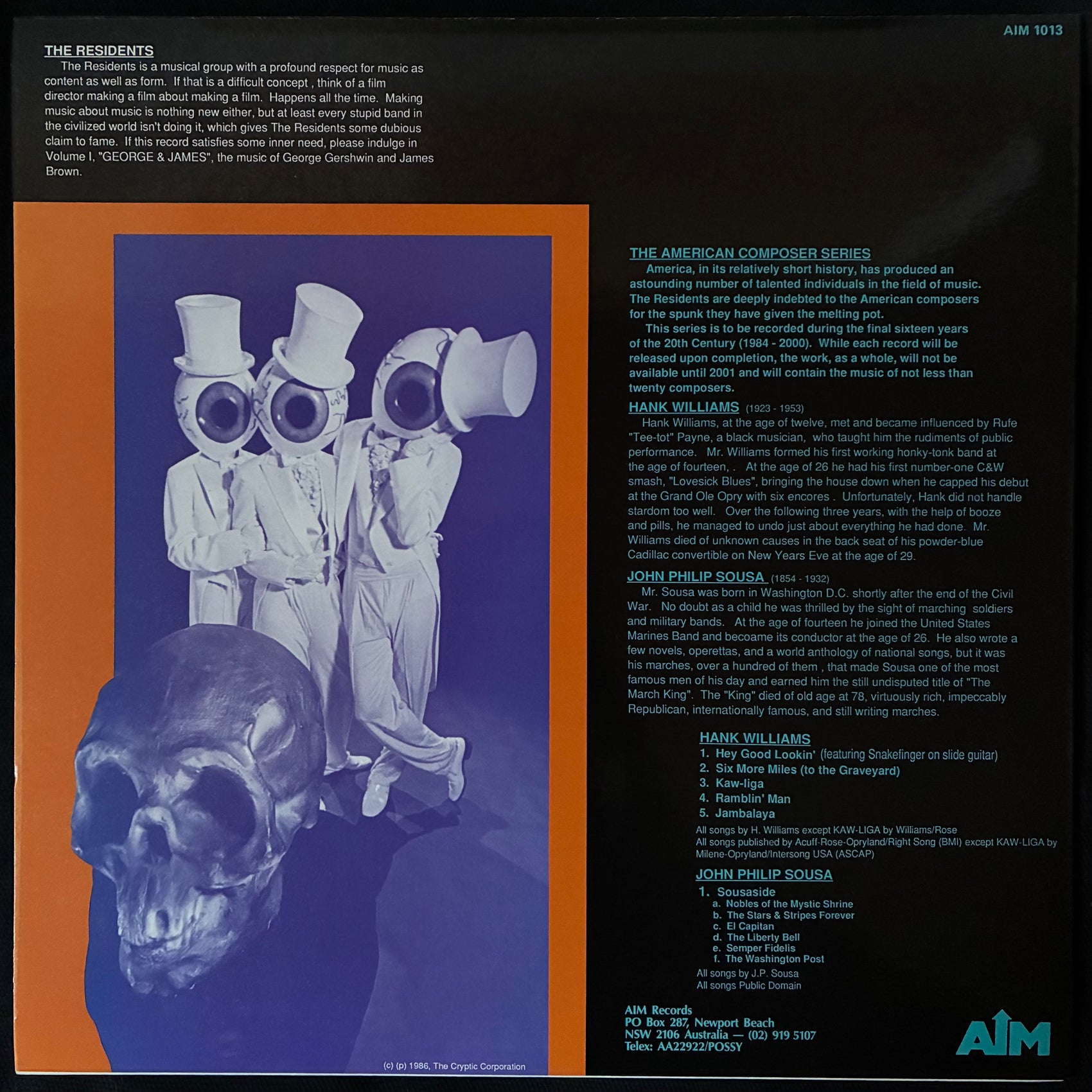 RESIDENTS - STARS & HANK FOREVER (USED VINYL 1986 AUS M-/M-)