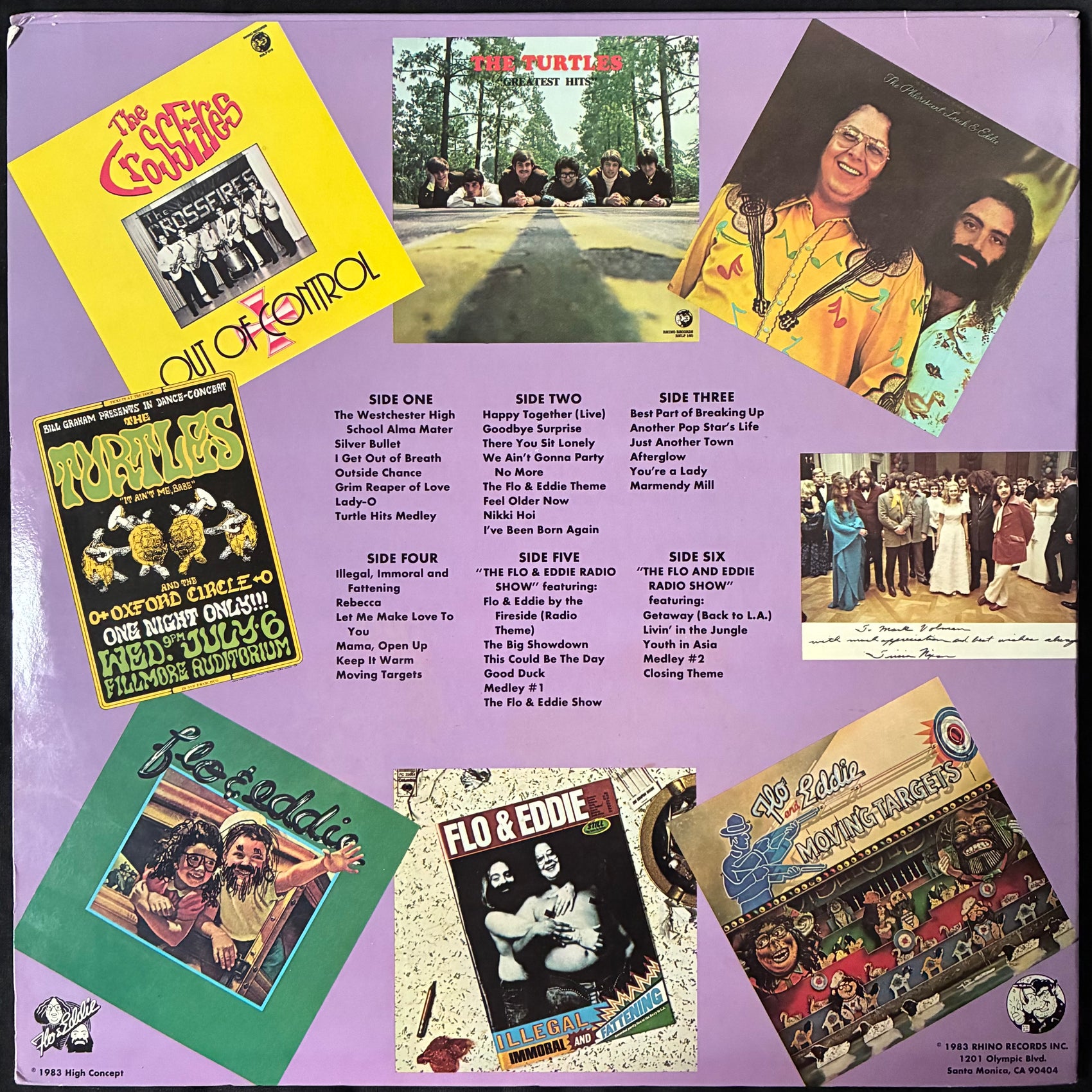 FLO & EDDIE - THE HISTORY OF FLO & EDDIE AND THE TURTLES (3LP) (USED VINYL 1983 US M-/EX+)
