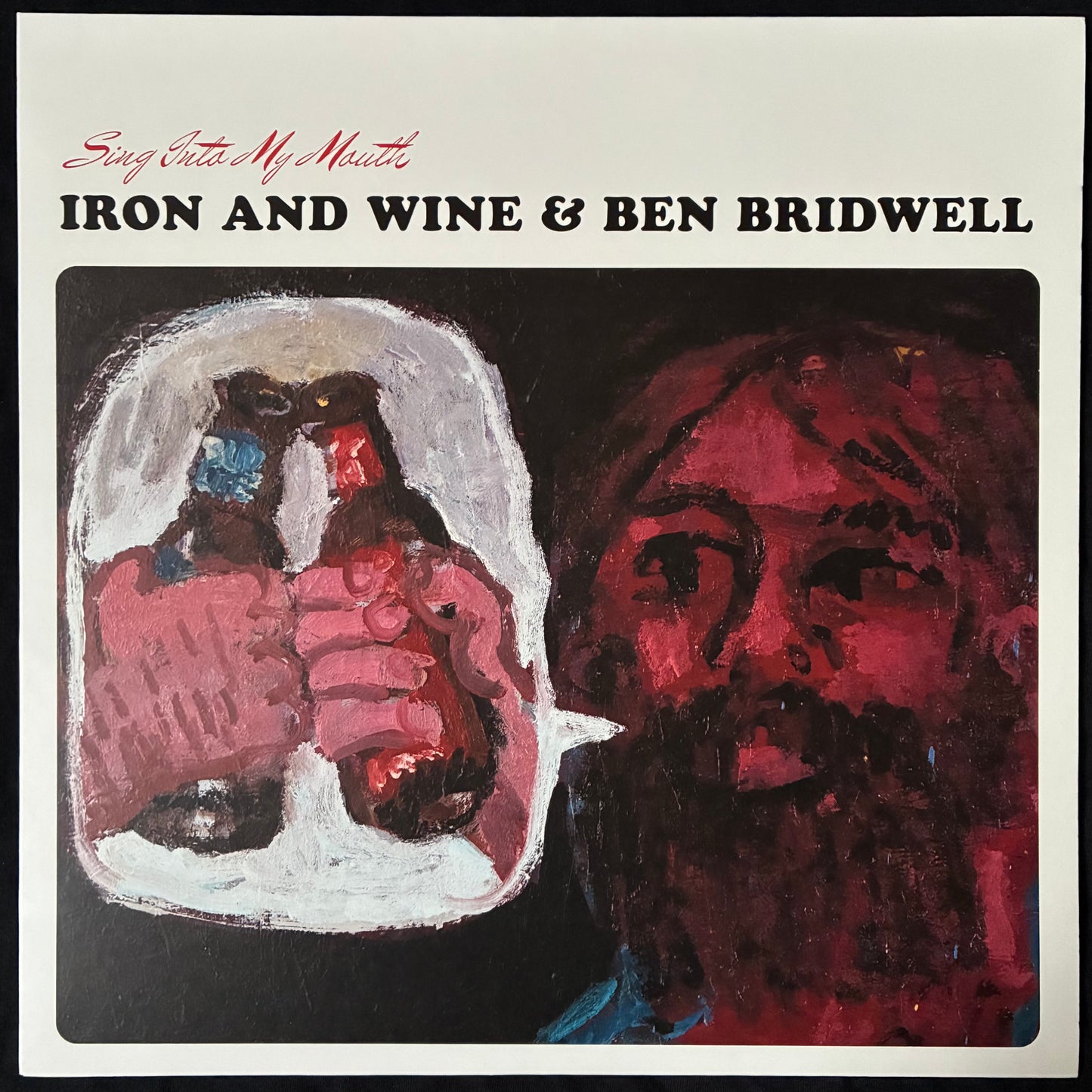 IRON AND WINE & BEN BIRDWELL - SING INTO MY MOUTH (BROWN MARBLE COLOURED) (USED VINYL 2015 US M-/M-)