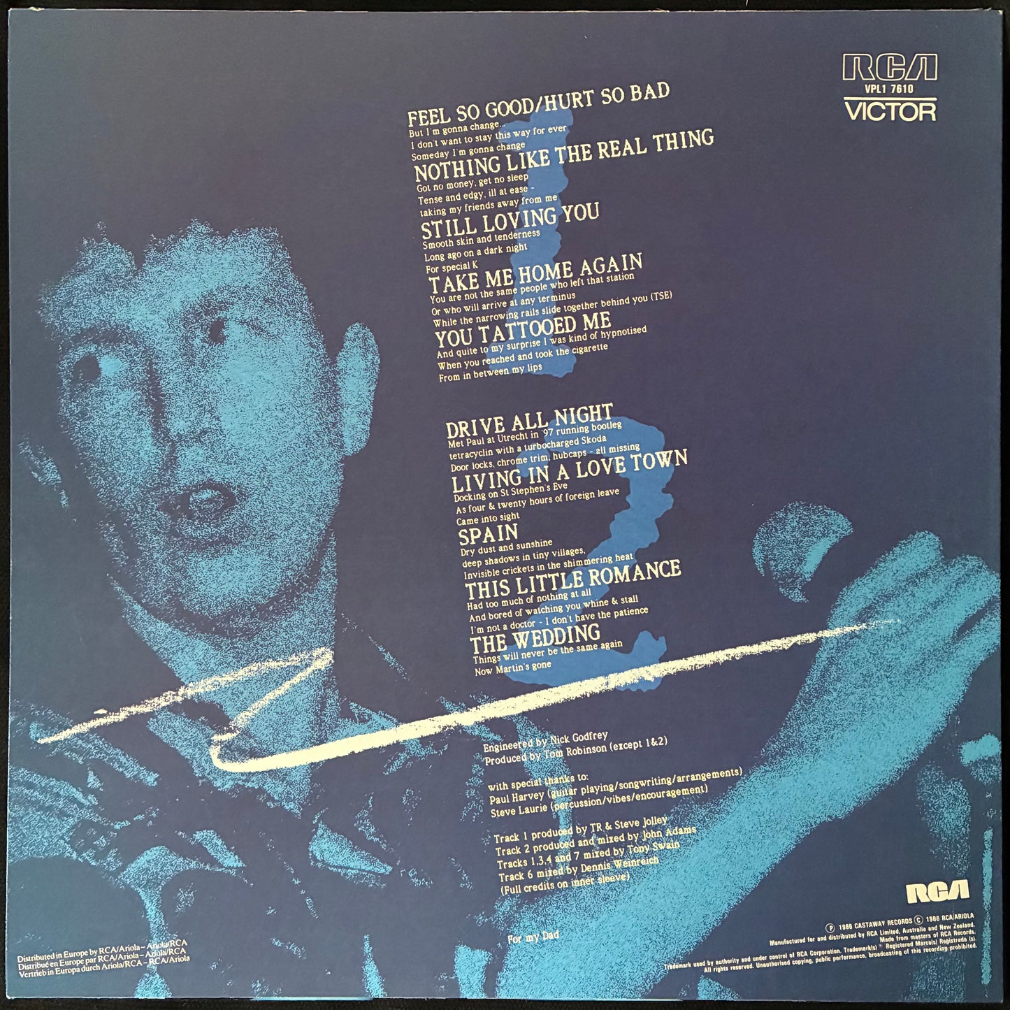 TOM ROBINSON BAND - STILL LOVING YOU (USED VINYL 1986 AUS M-/M-)