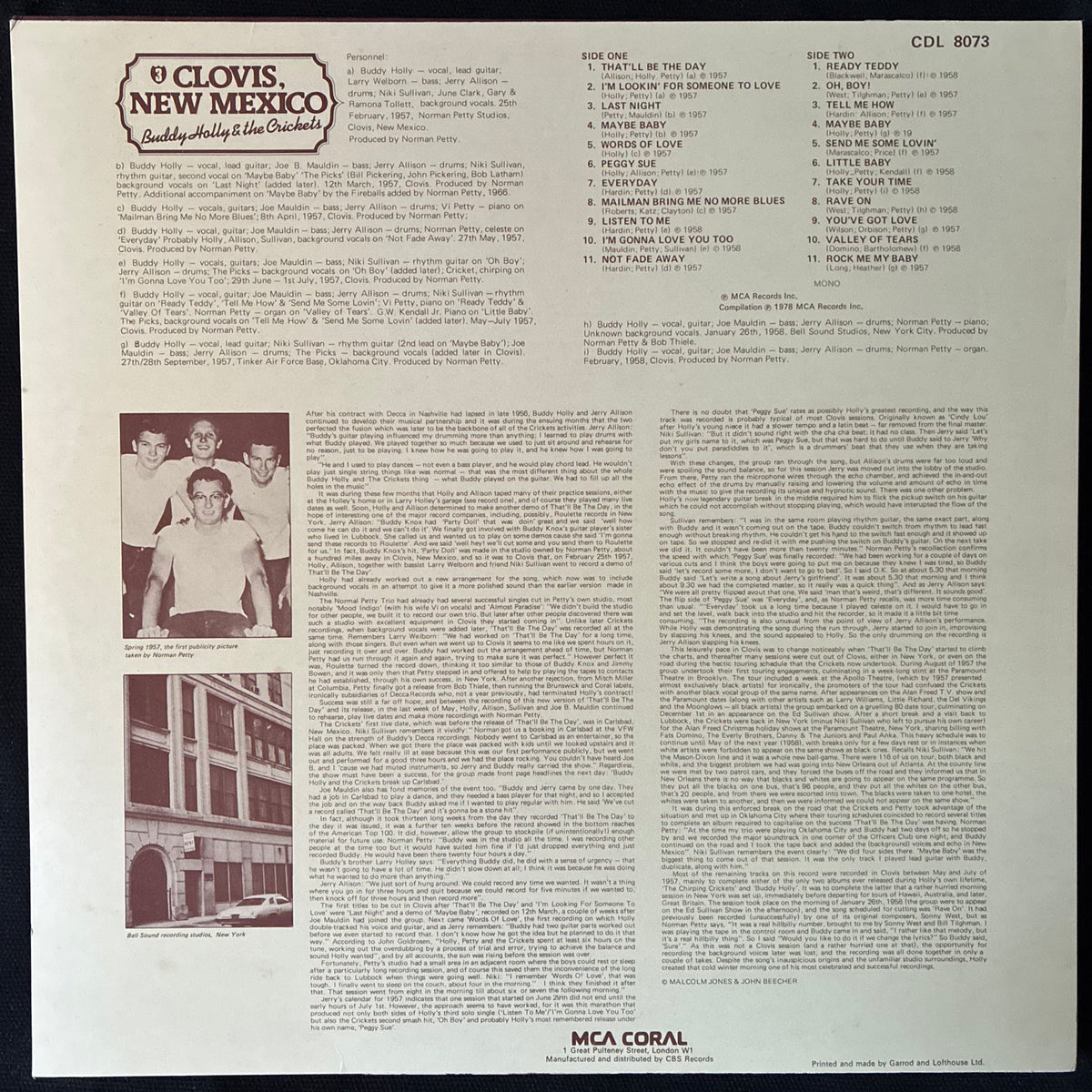 BUDDY HOLLY - THE COMPLETE BUDDY HOLLY (6LP BOX SET) (USED VINYL 1979 UK M-/M-/EX+)