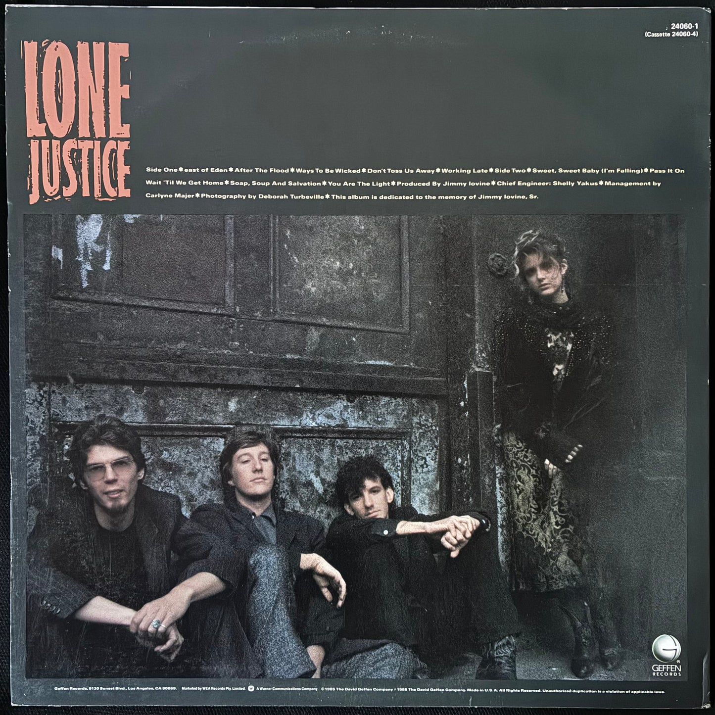 LONE JUSTICE - LONE JUSTICE (USED VINYL 1985 AUS M-/M-)