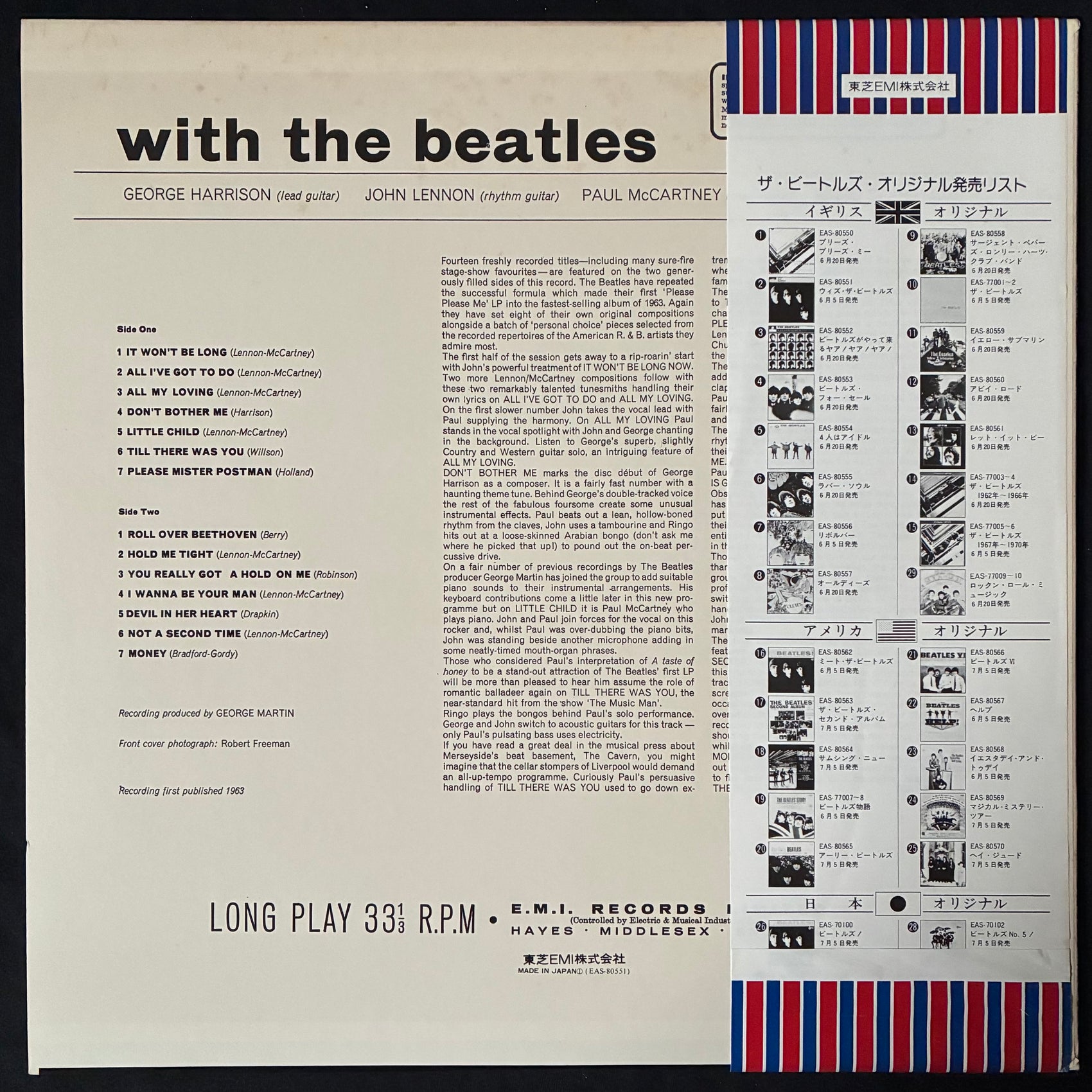 BEATLES - WITH THE BEATLES (USED VINYL 1976 JAPAN M-/EX+)