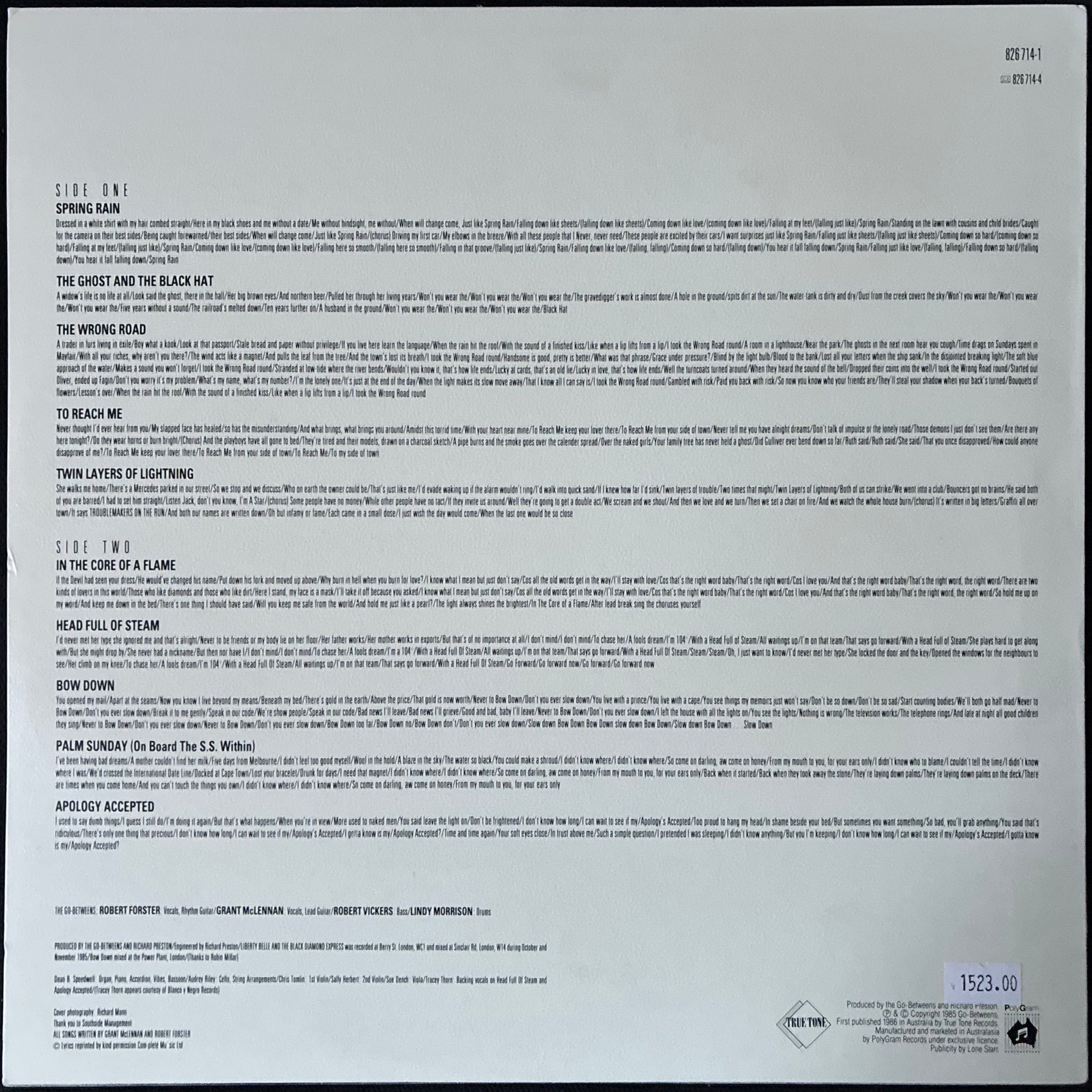 GO-BETWEENS - LIBERTY BELLE AND THE BLACK DIAMOND EXPRESS (FIRST PRESSING) (USED VINYL 1985 AUS M-/EX+)