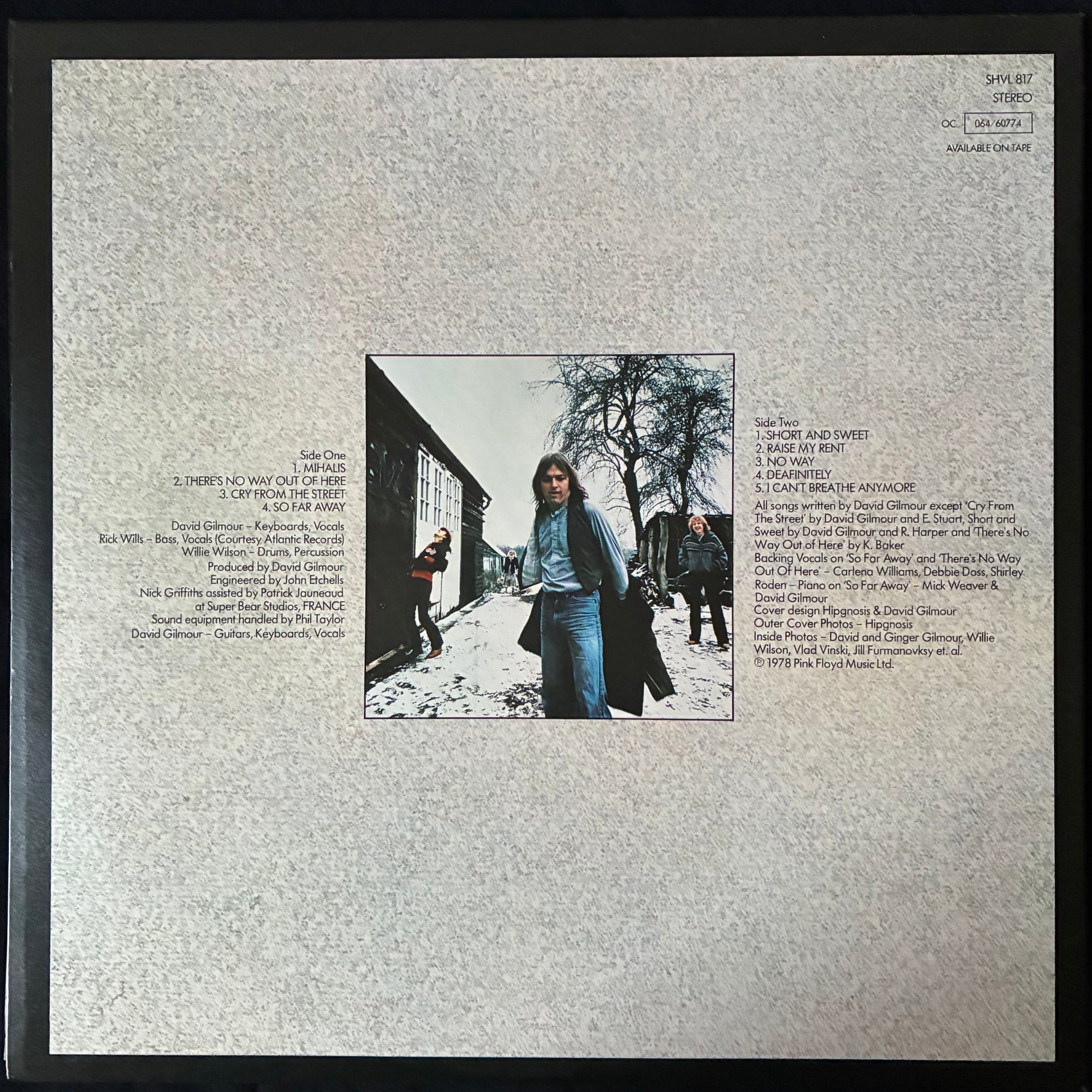 DAVID GILMOUR - DAVID GILMOUR (FIRST PRESSING) (USED VINYL 1978 UK M-/M-)