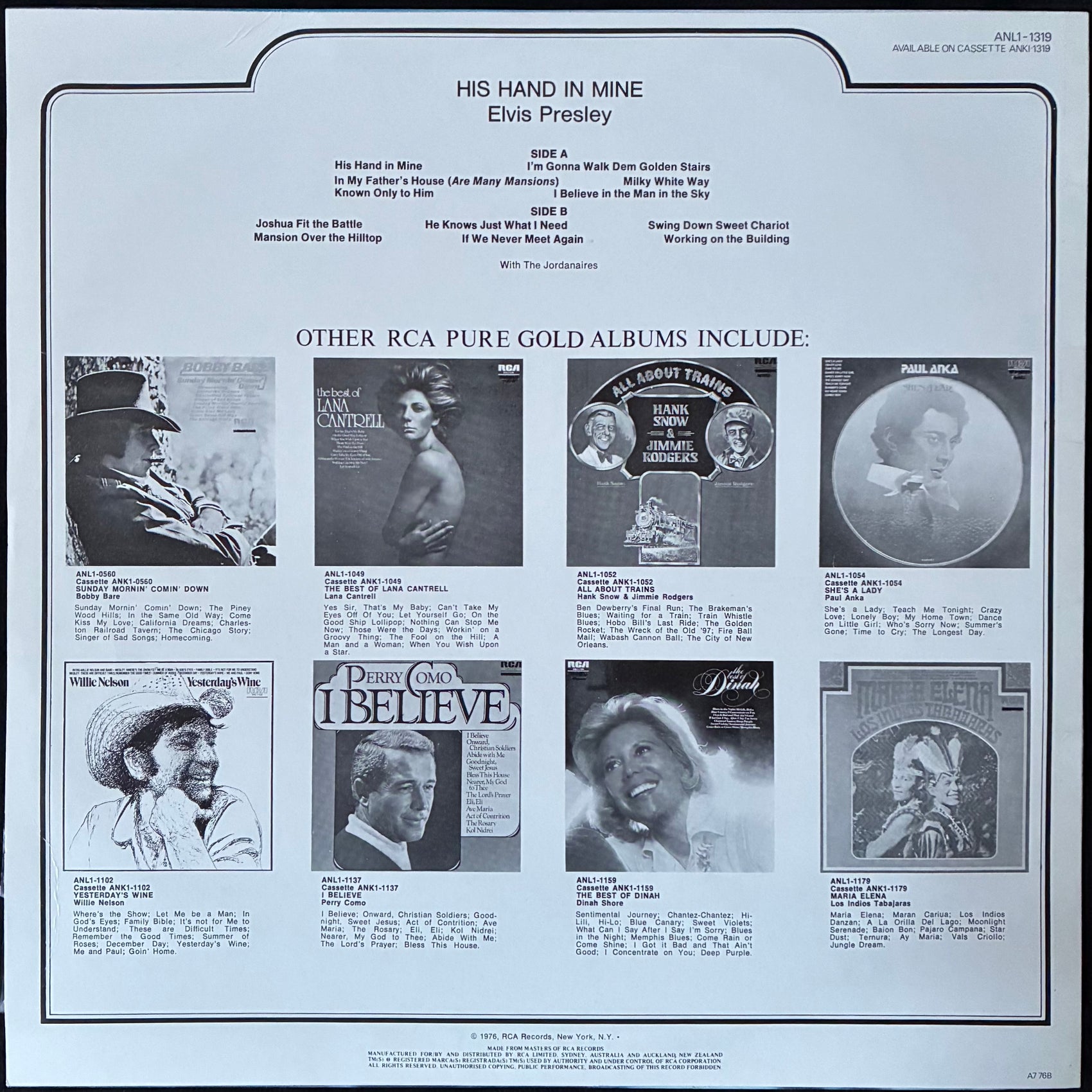 ELVIS PRESLEY - HIS HAND IN MINE (USED VINYL 1976 AUS M-/EX+)