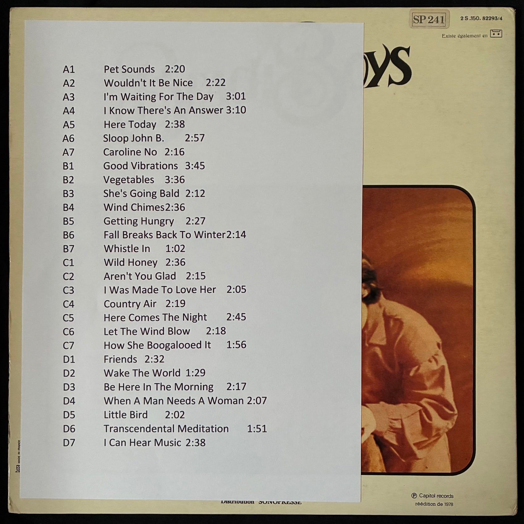 BEACH BOYS - 1966/1969 (2LP) (USED VINYL 1978 FRANCE EX+/EX)