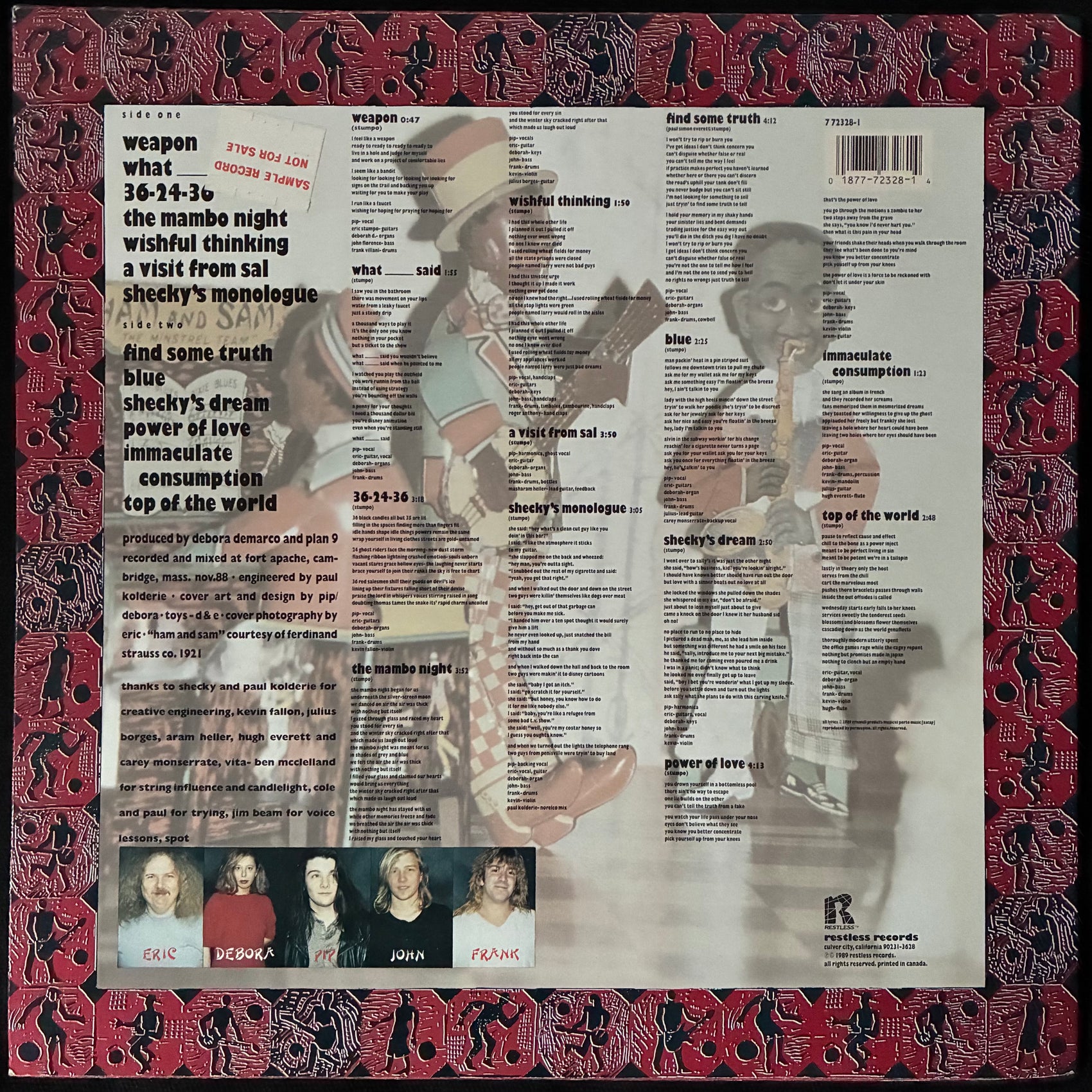 PLAN 9 - HAM AND SAM JAMMIN' (USED VINYL 1989 US M-/M-)