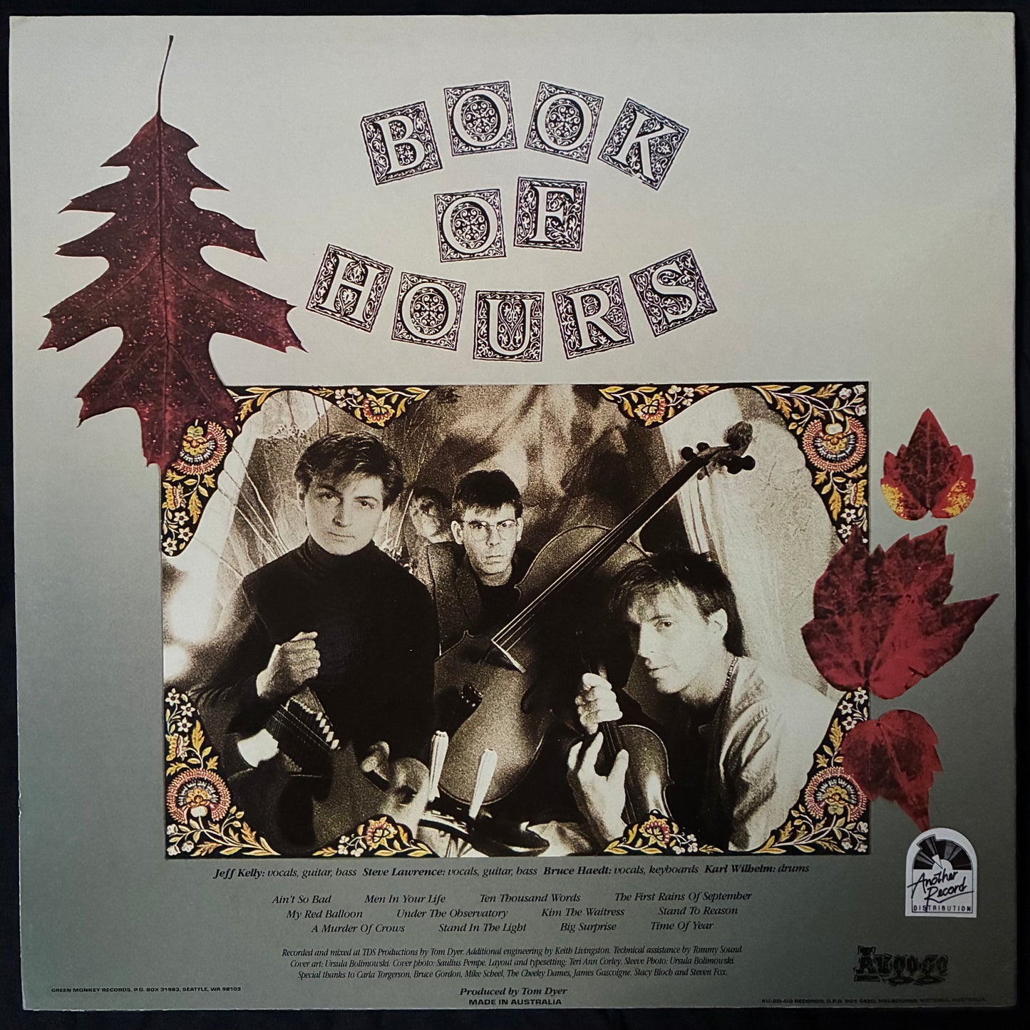 GREEN PAJAMAS - BOOK OF HOURS (GREEN COLOURED) (USED VINYL 1989 AUS M-/M-)