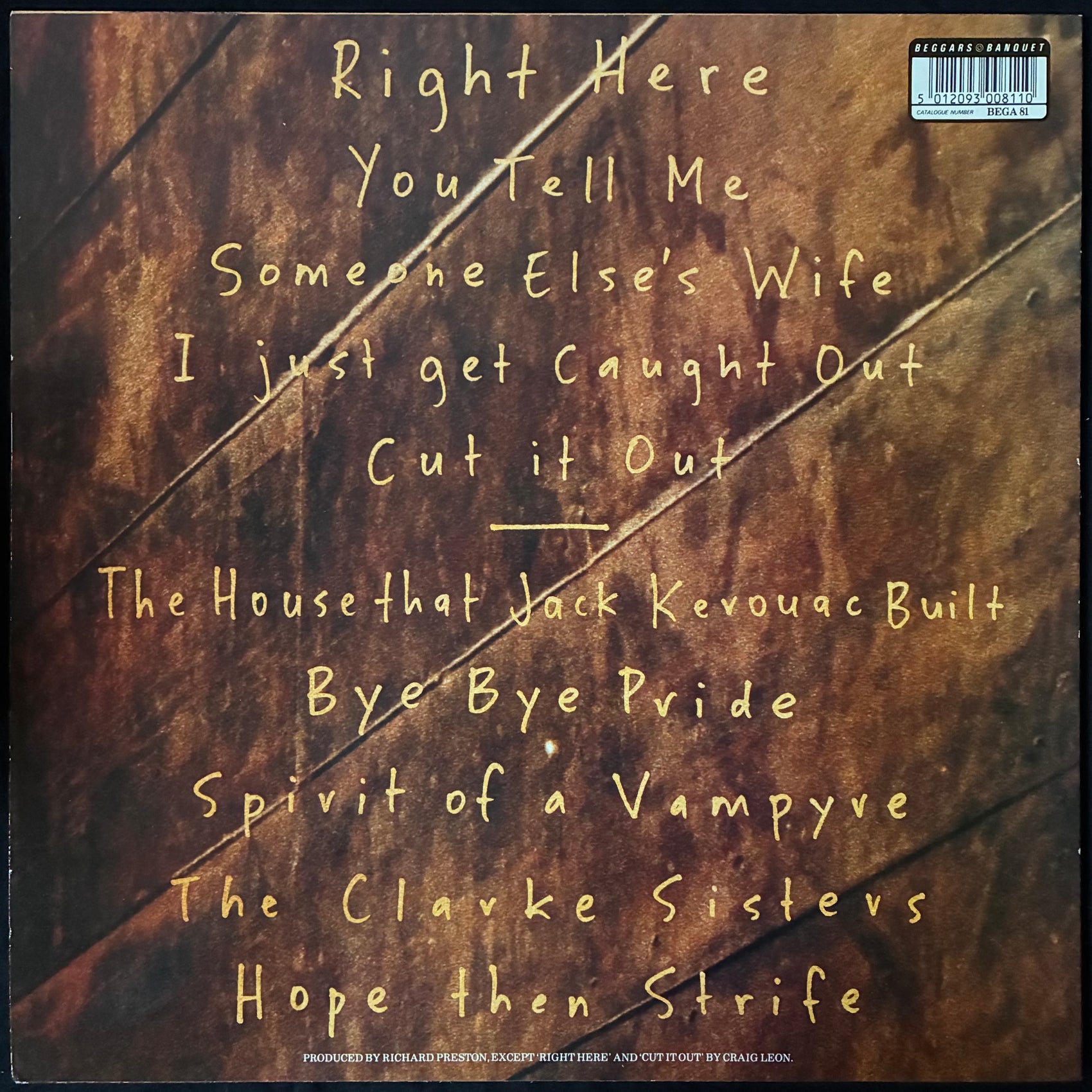 GO-BETWEENS - TALLULAH (FIRST PRESSING) (USED VINYL 1987 UK M-/M-)
