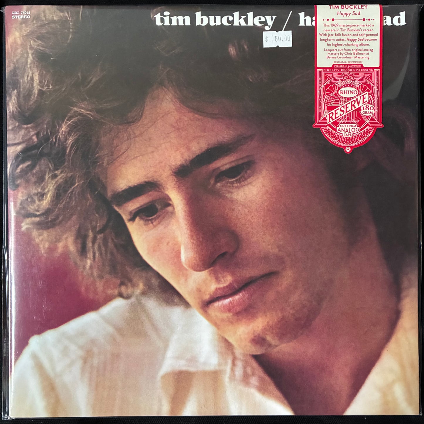 TIM BUCKLEY - HAPPY SAD (RHINO RESERVE PRESSING) VINYL