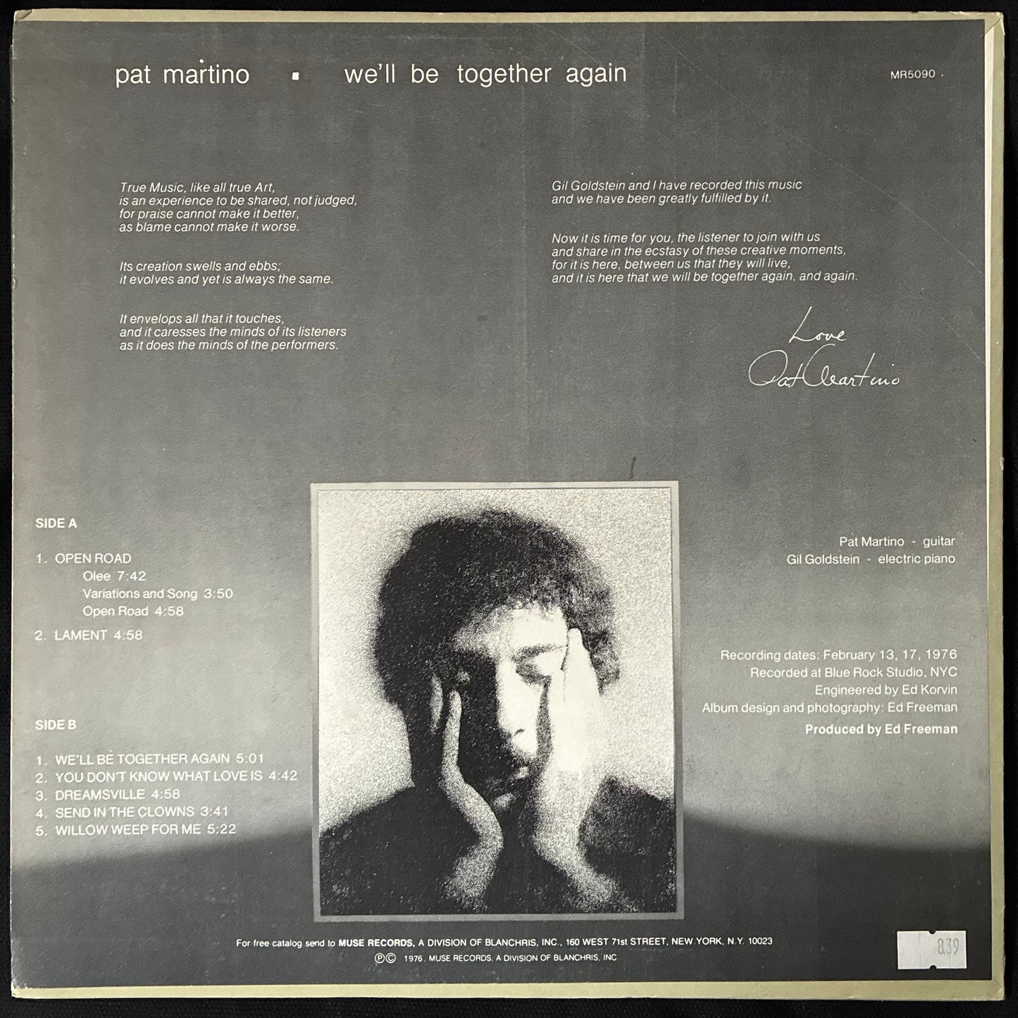 PAT MARTINO - WE'LL BE TOGETHER AGAIN (USED VINYL 1976 US M-/EX)