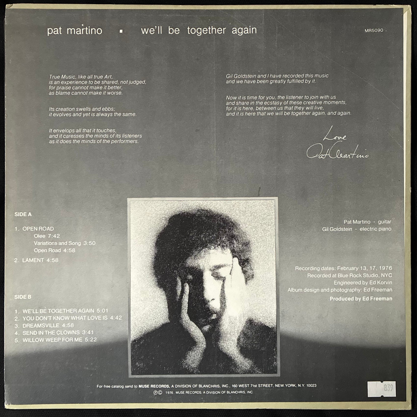 PAT MARTINO - WE'LL BE TOGETHER AGAIN (USED VINYL 1976 US M-/EX)