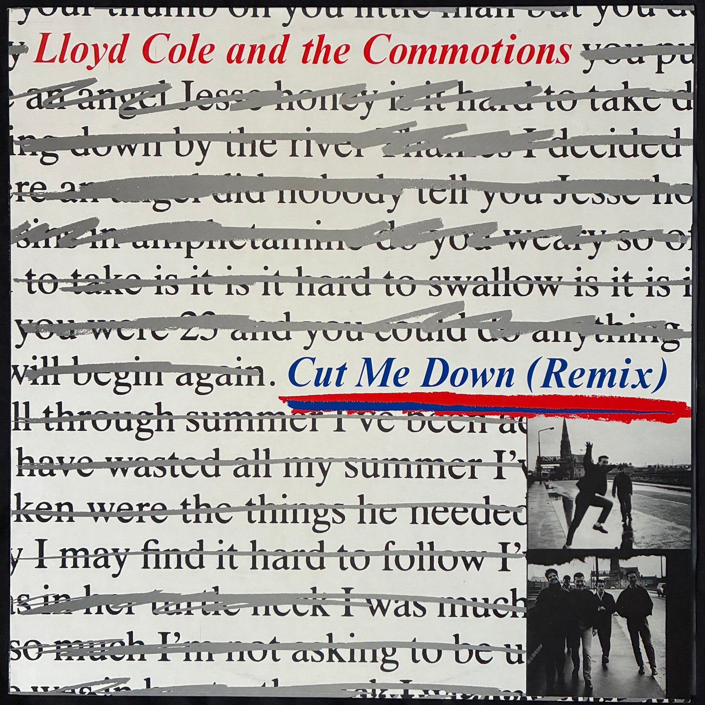 LLOYD COLE AND THE COMMOTIONS - CUT ME DOWN  (REMIX) (12") (USED VINYL 1986 AUS M-/M-)