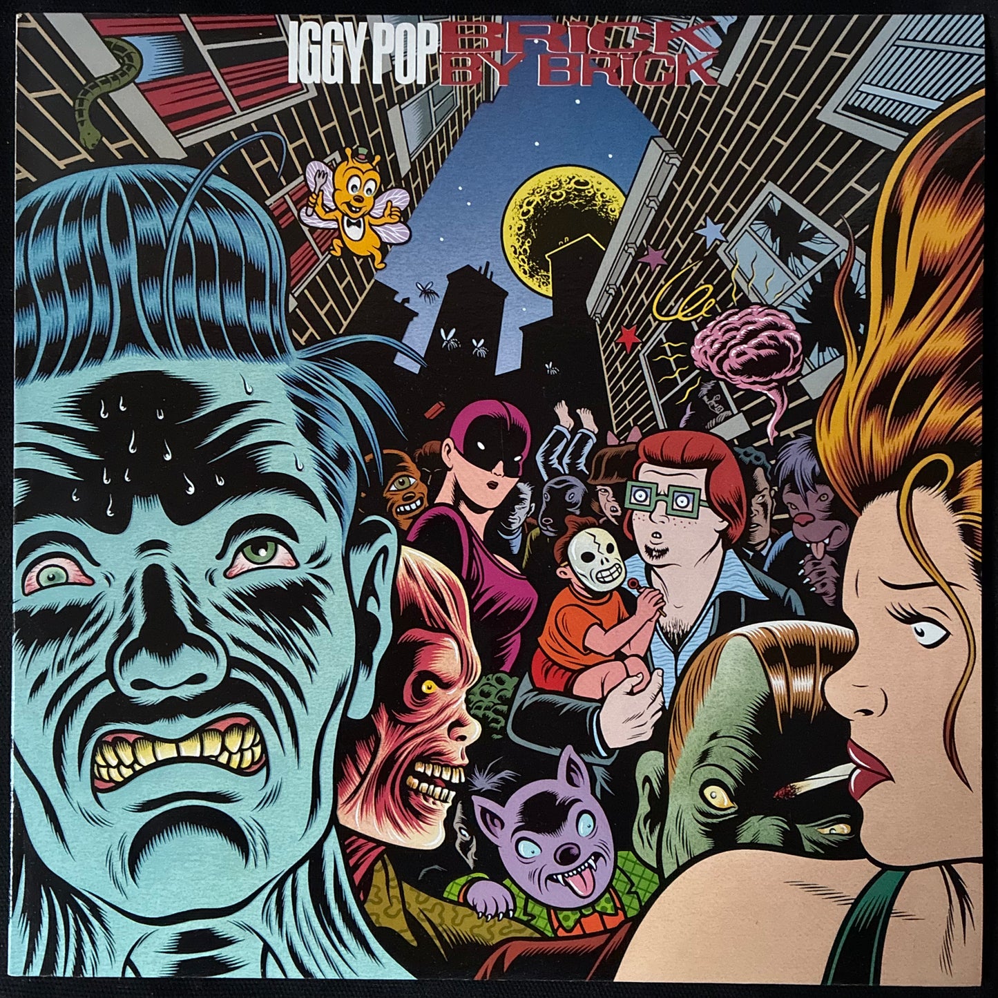 IGGY POP - BRICK BY BRICK (YELLOW COLOURED) (USED VINYL 1990 AUS M-/M-)