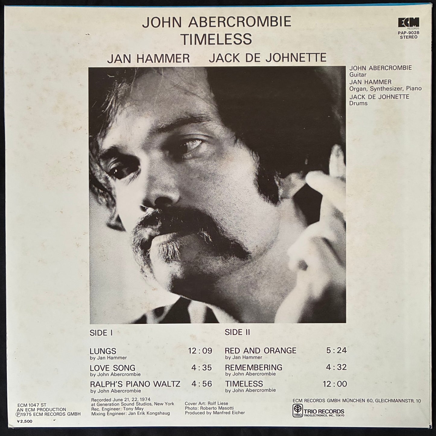 JOHN ABERCROMBIE - TIMELESS (USED VINYL 1975 JAPAN M-/EX)