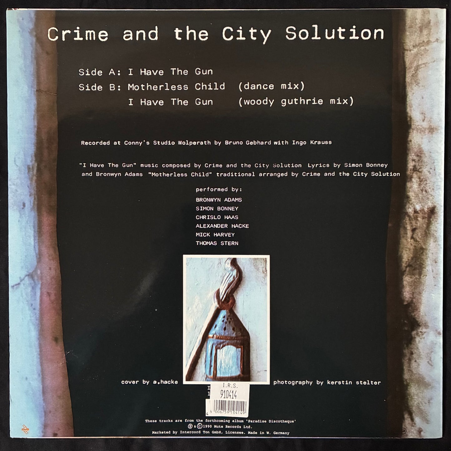 CRIME AND THE CITY SOLUTION - I HAVE THE GUN (12") (USED VINYL 1990 GERMANY M-/M-)