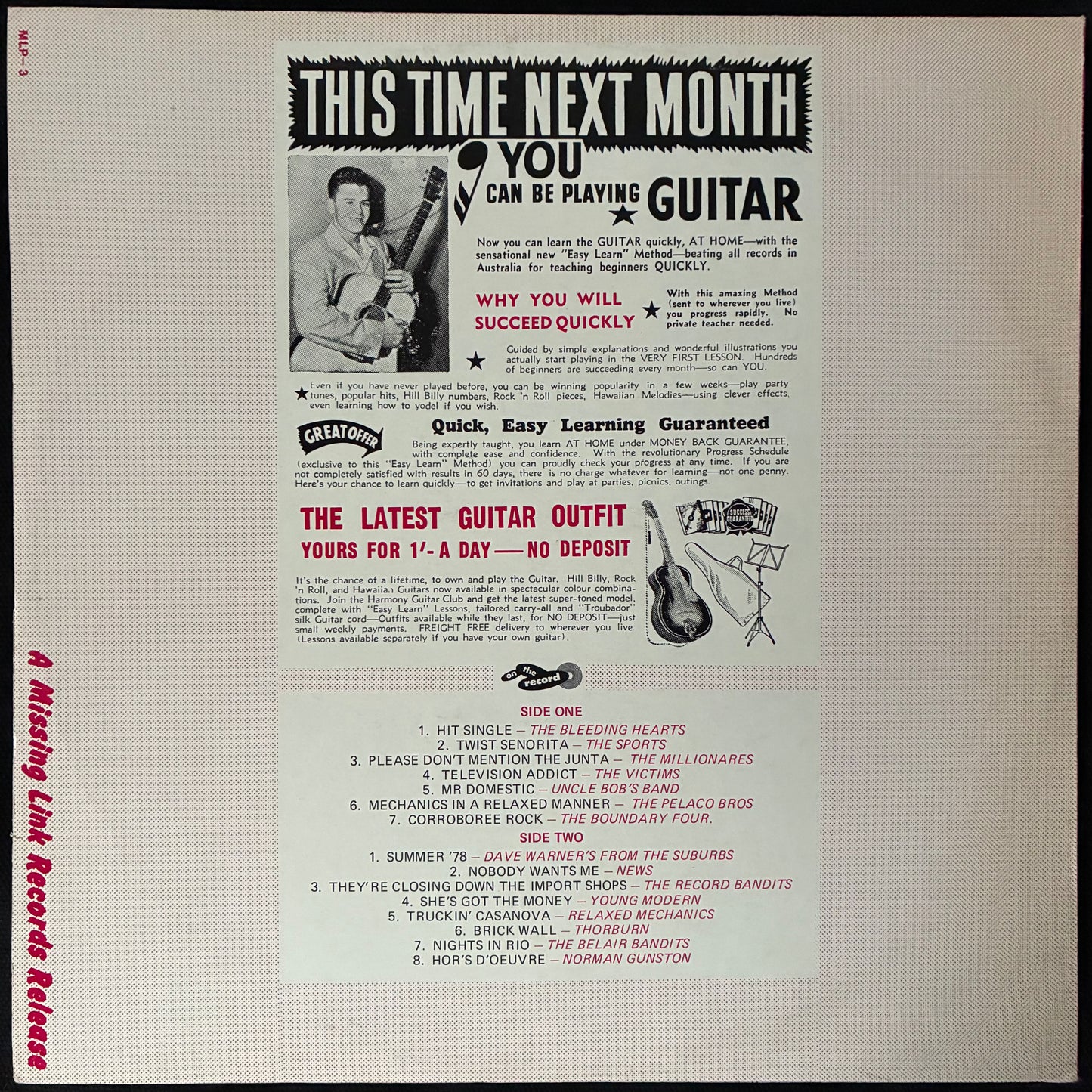 VARIOUS ARTISTS - MISSING LINKS INNER SANCTUM (USED VINYL 1979 AUS M-/EX+)
