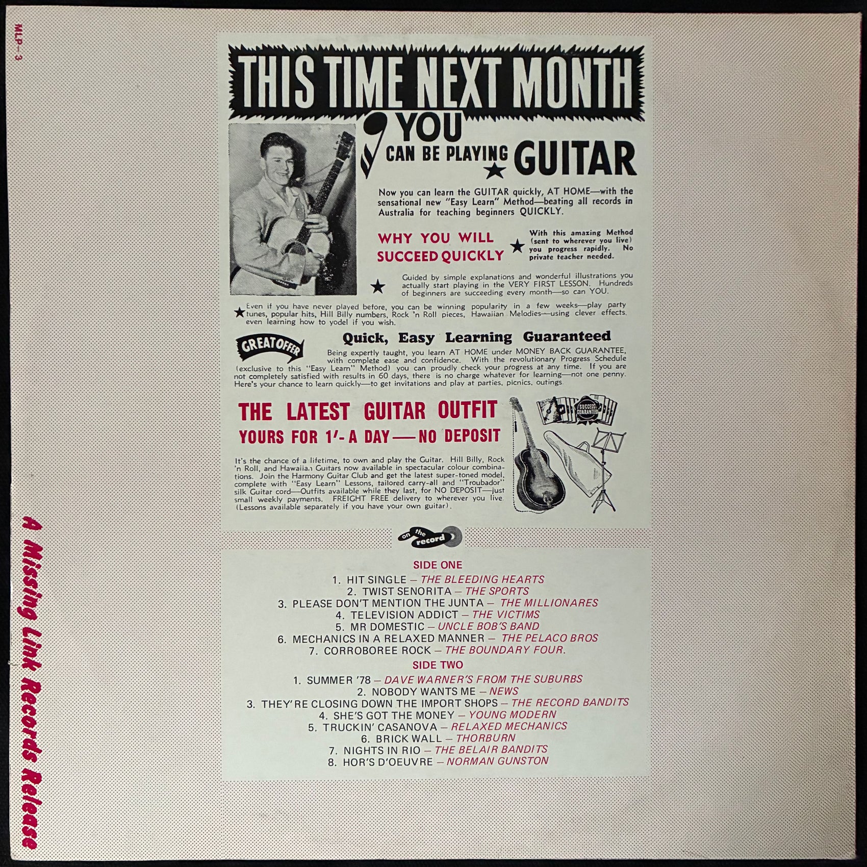 VARIOUS ARTISTS - MISSING LINKS INNER SANCTUM (USED VINYL 1979 AUS M-/EX+)