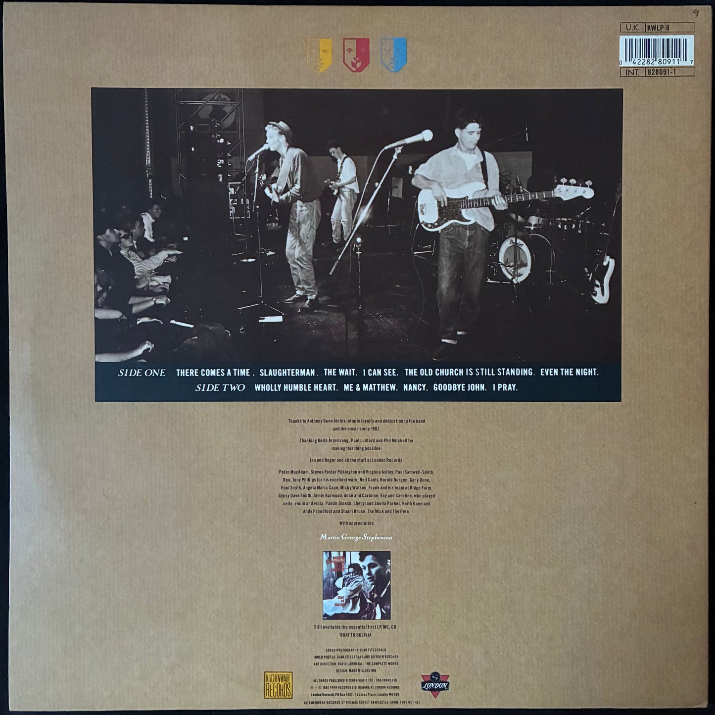 MARTIN STEPHENSON AND THE DAINTEES - GLADSOME HUMOUR & BLUE (USED VINYL 1988 UK M-/M-)
