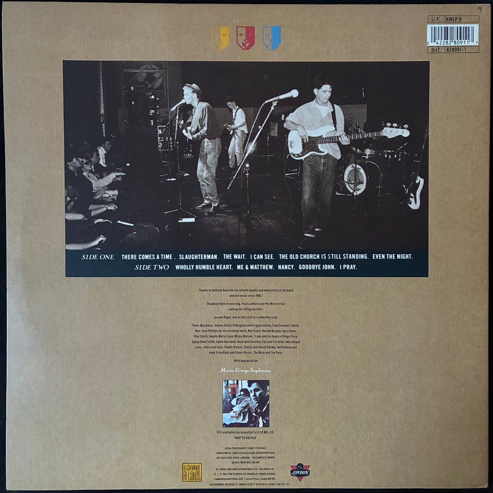 MARTIN STEPHENSON AND THE DAINTEES - GLADSOME HUMOUR & BLUE (USED VINYL 1988 UK M-/M-)