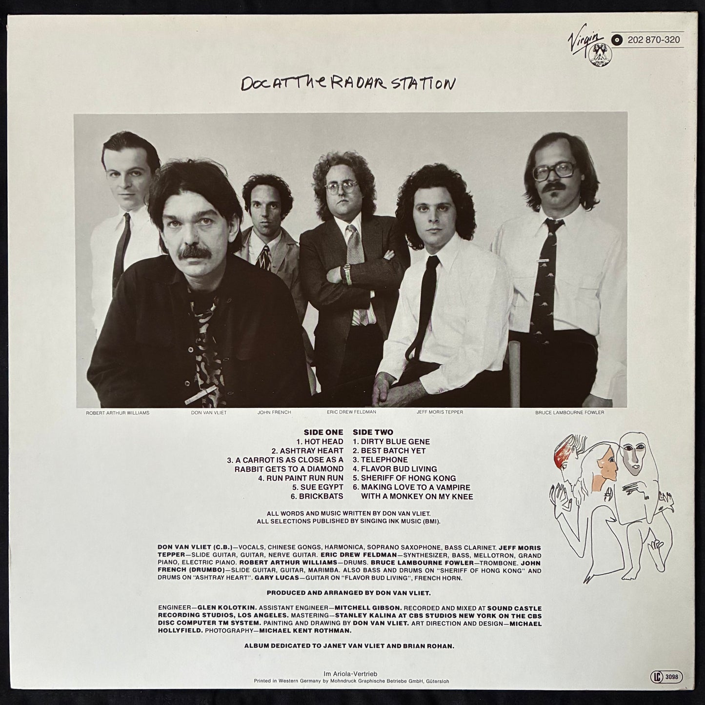 CAPTAIN BEEFHEART AND THE MAGIC BAND - DOC AT THE RADAR STATION (USED VINYL 1980 GERMANY M-/M-)