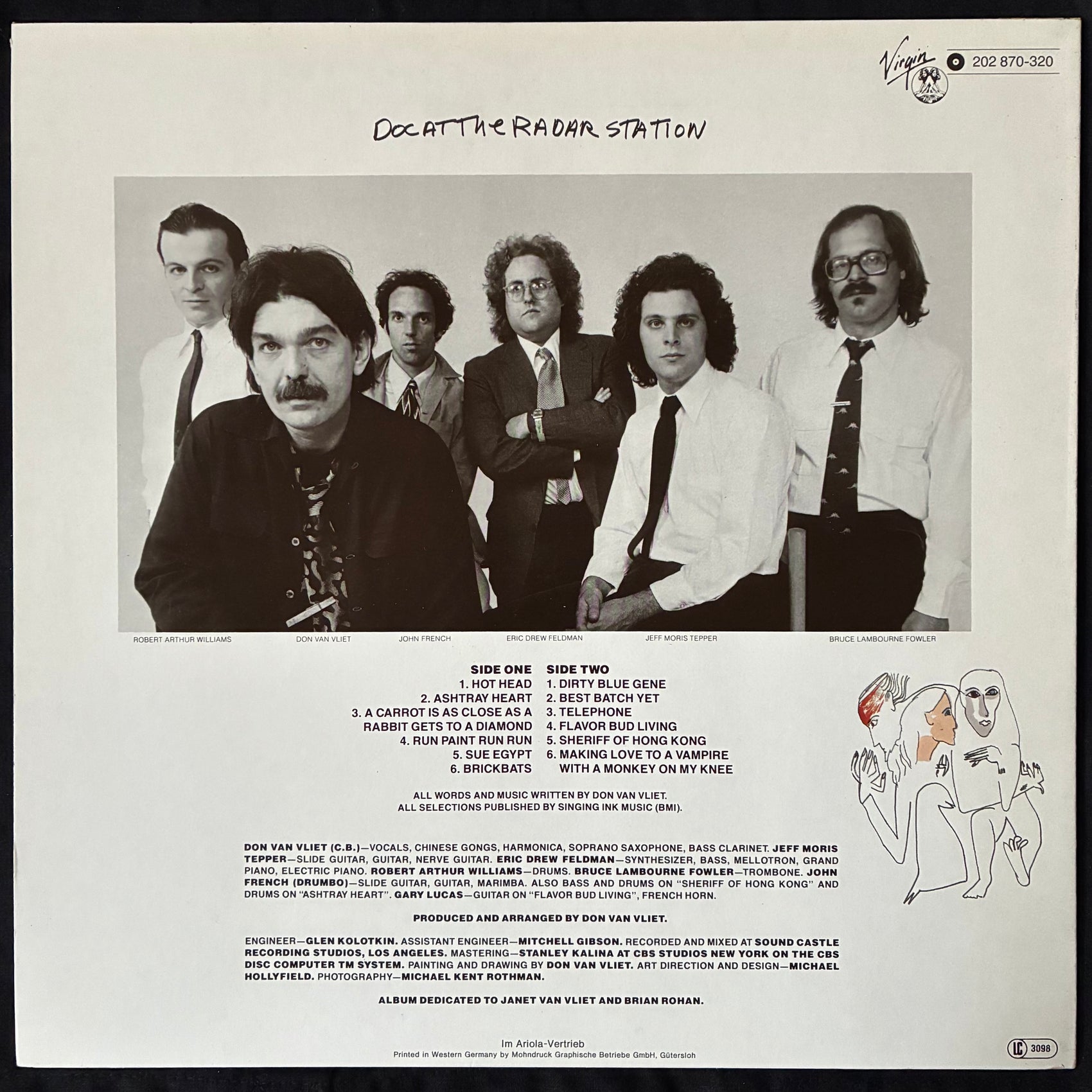 CAPTAIN BEEFHEART AND THE MAGIC BAND - DOC AT THE RADAR STATION (USED VINYL 1980 GERMANY M-/M-)