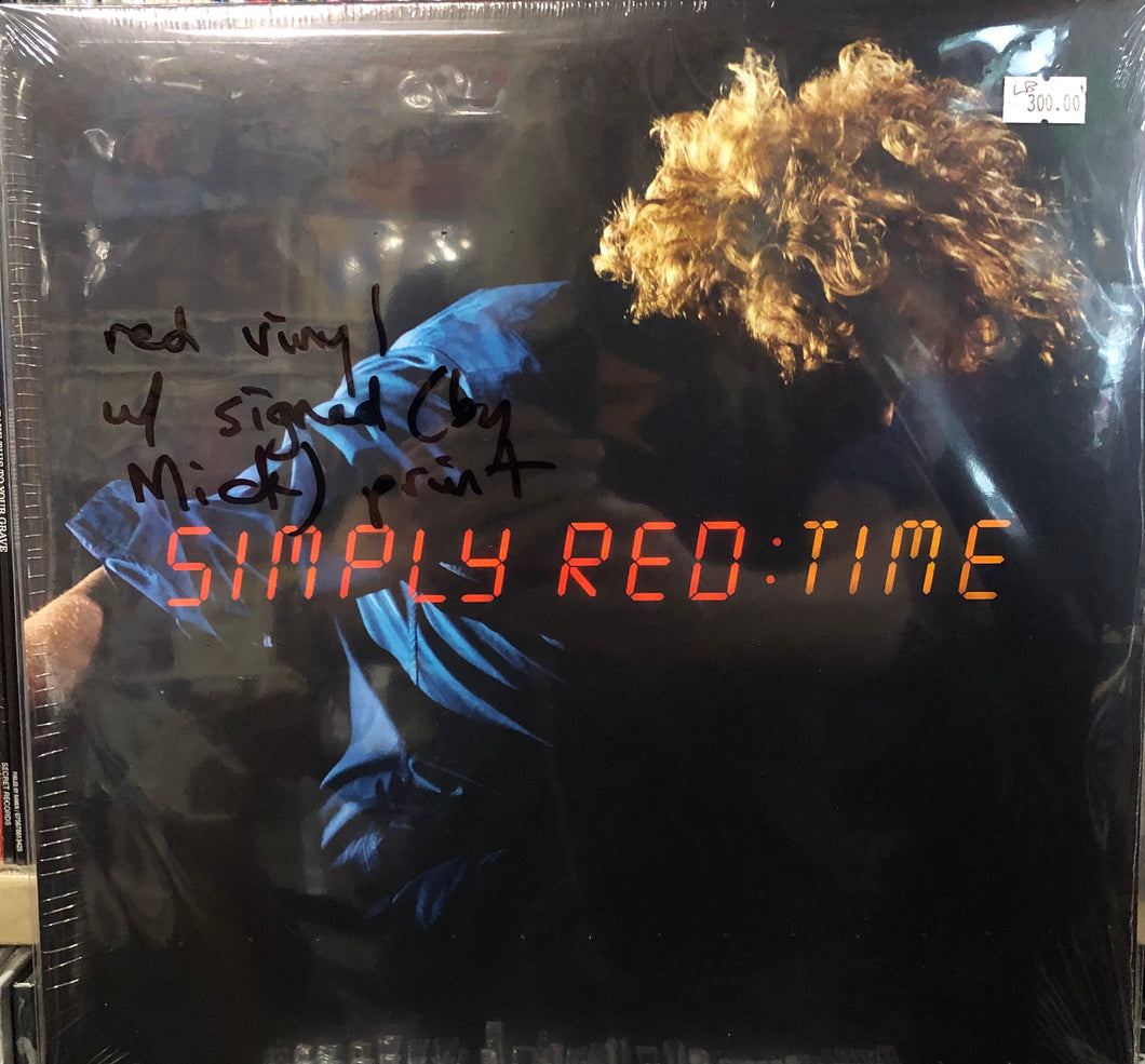 SIMPLY RED – TIME (COLOURED RED & SIGNED) VINYL