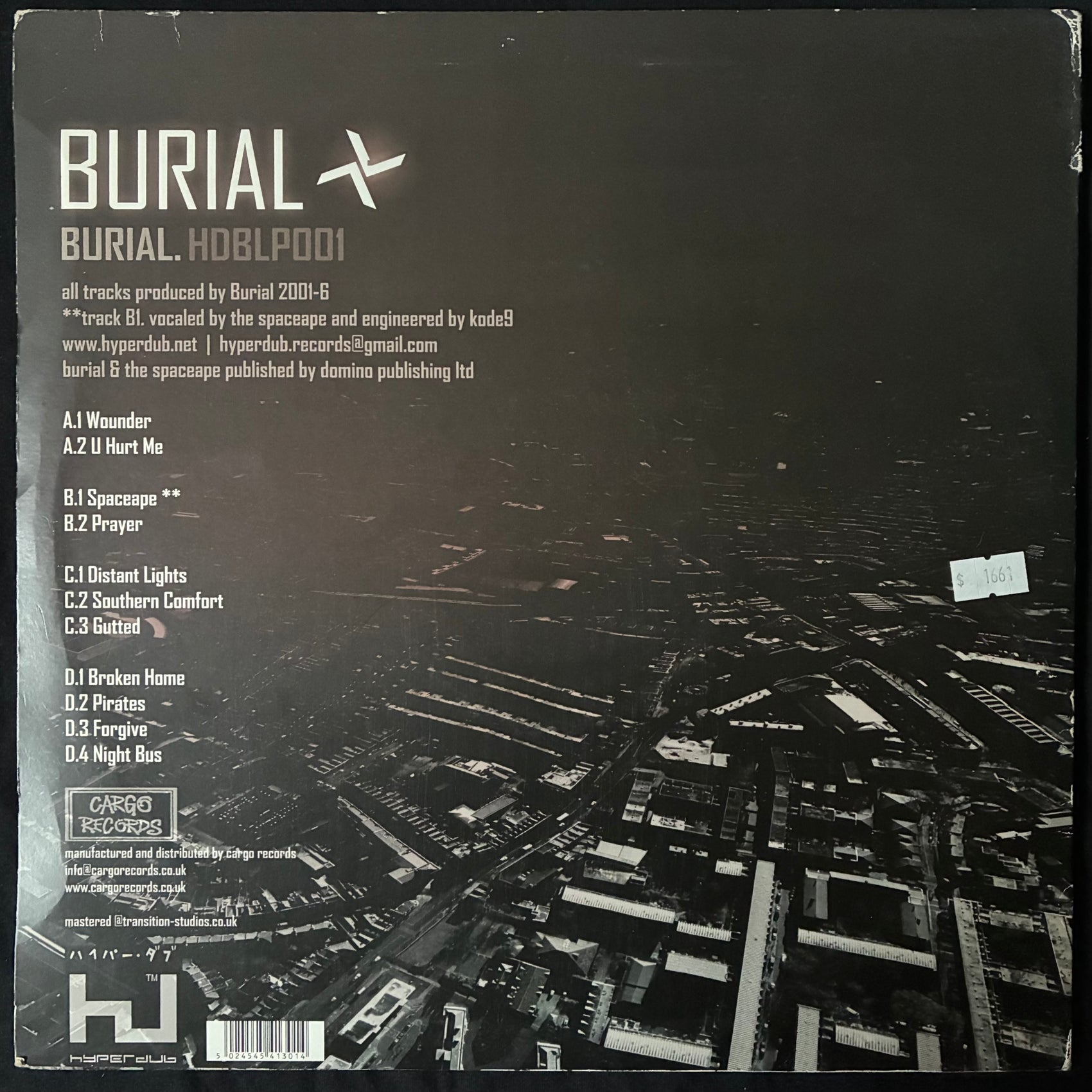 BURIAL - BURIAL (2X12") (USED VINYL UK M-/EX-)