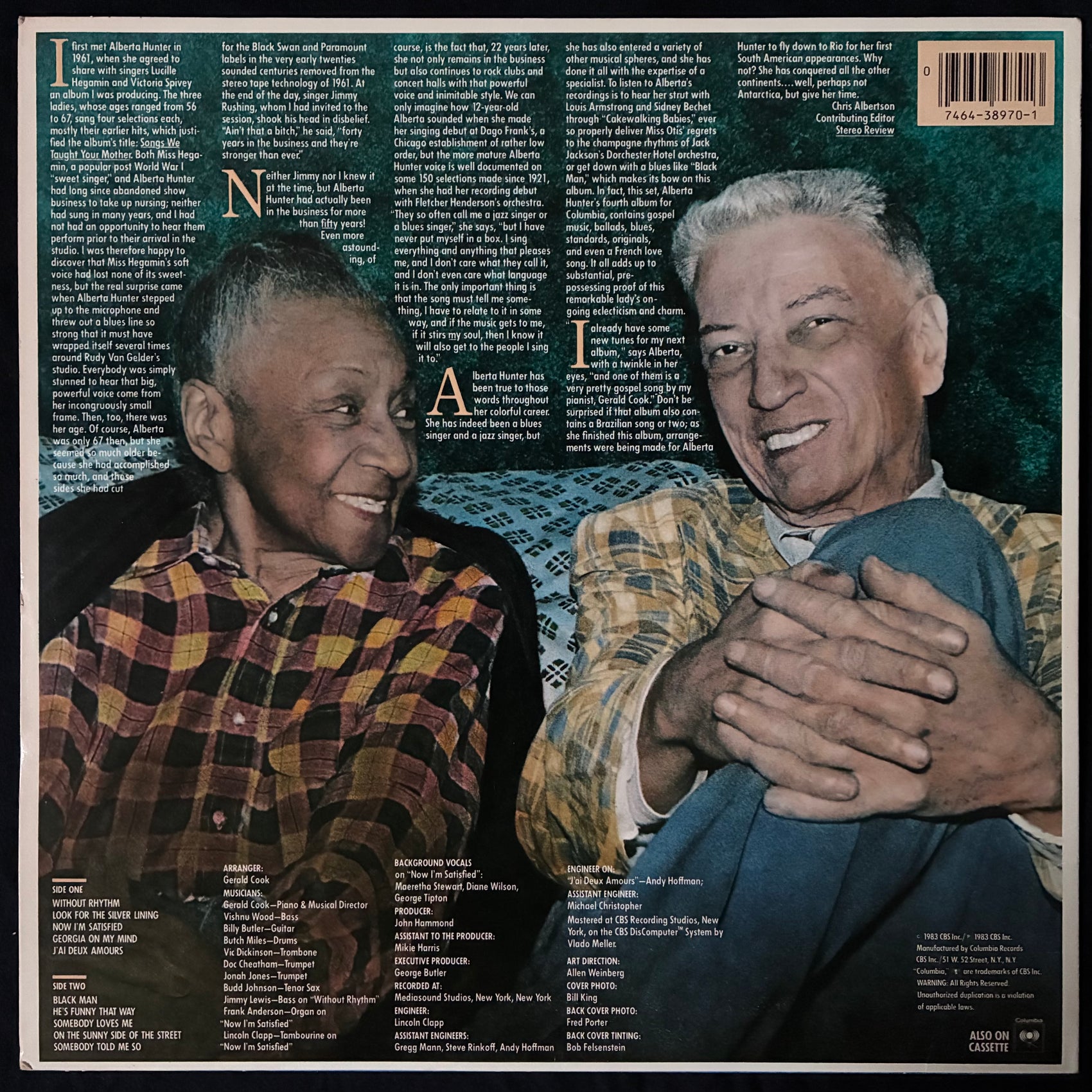 ALBERTA HUNTER - LOOK FOR THE SILVER LINING (USED VINYL 1983 US M-/EX-)