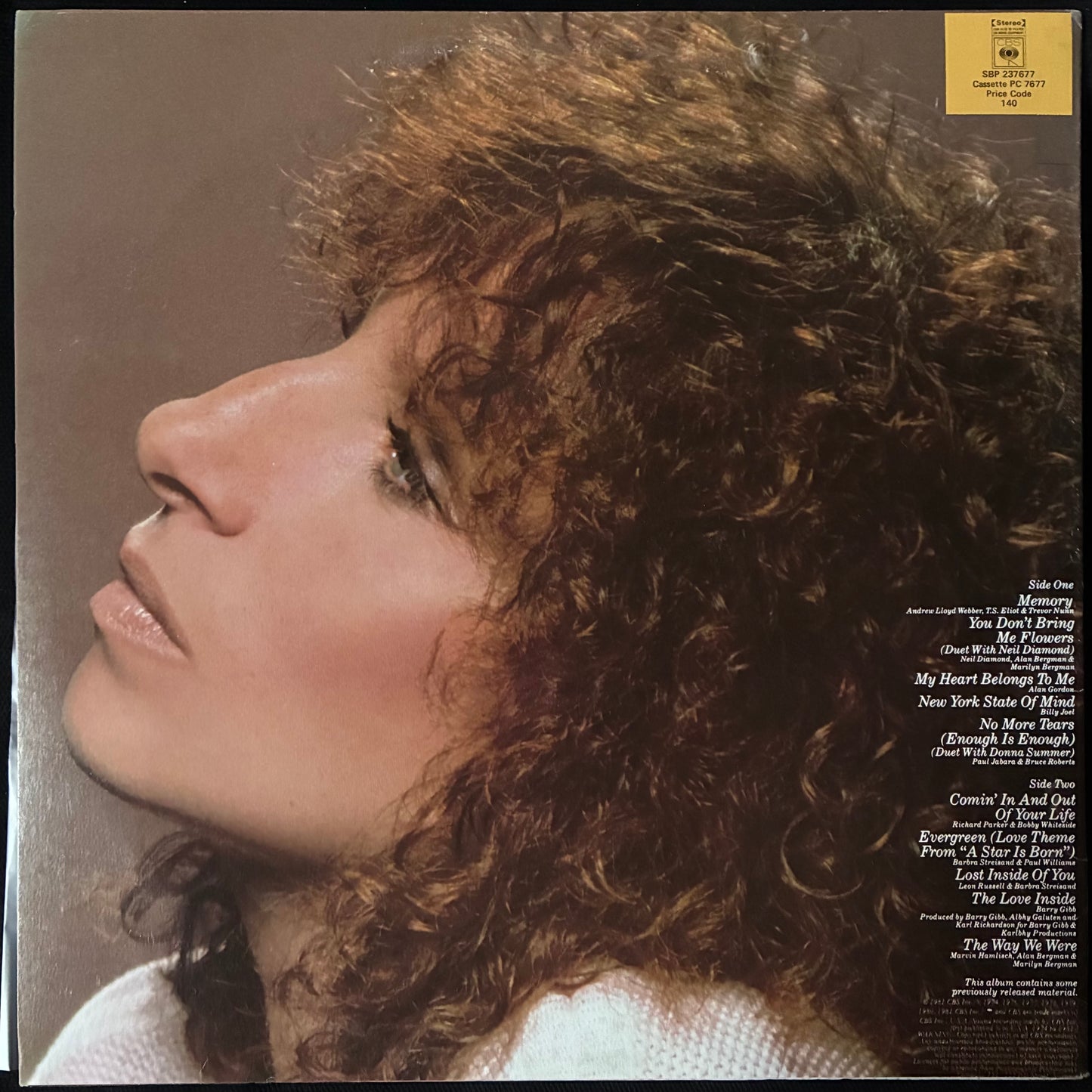 BARBRA STREISAND - MEMORIES (USED VINYL 1981 AUS EX+/EX+)