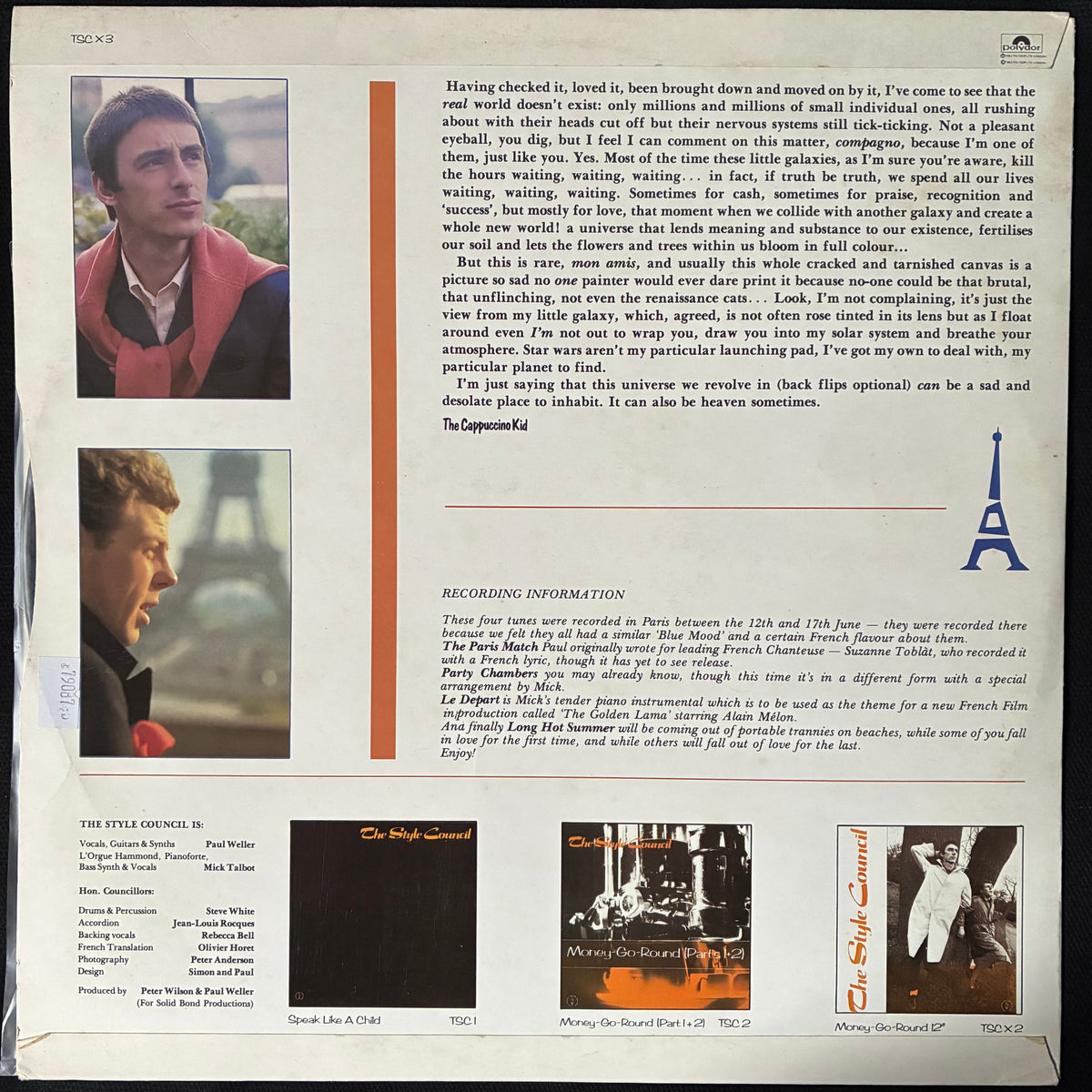 STYLE COUNCIL - A PARIS (12" EP) (USED VINYL 1983 UK EX/EX)