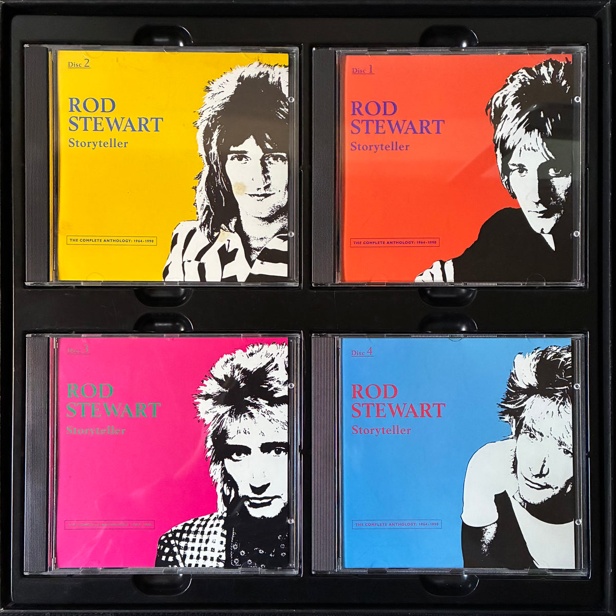 ROD STEWART - STORYTELLER : THE COMPLETE ANTHOLOGY 1964-1990 (4CD BOX SET) (USED CD 1989 EU M-/EX+)
