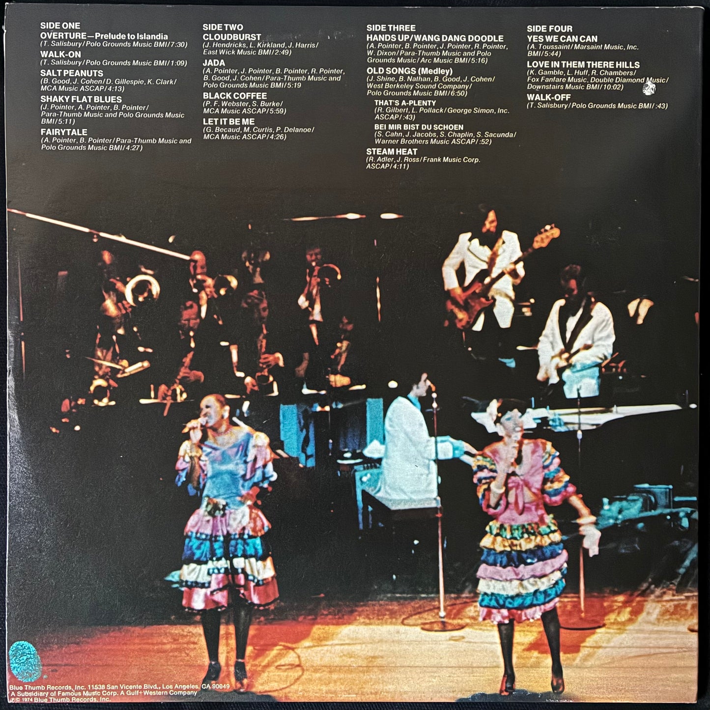 POINTER SISTERS - LIVE AT THE OPERA HOUSE (2LP) (USED VINYL 1974 US M-/EX)