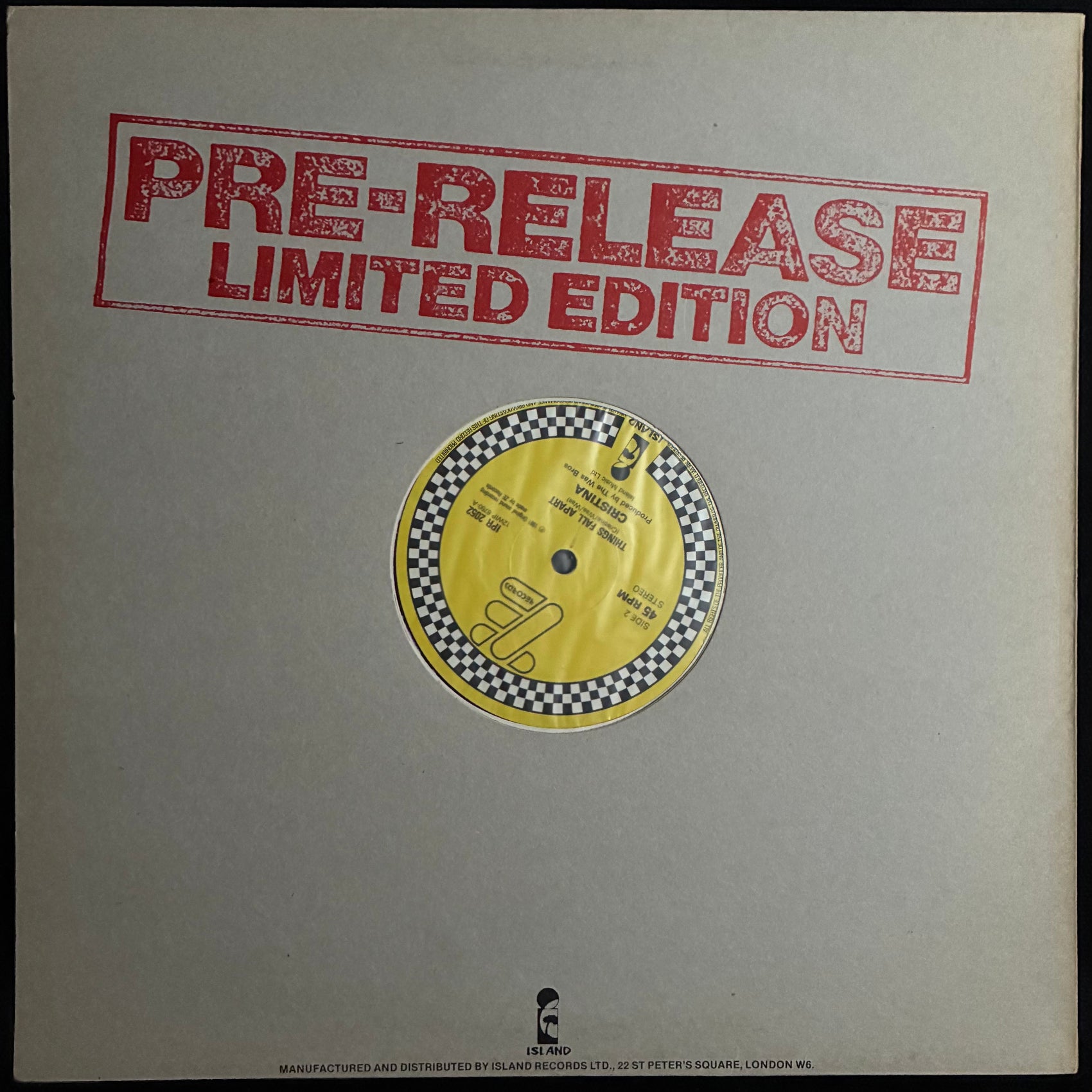 MATERIAL WITH NONA HENDRYX - IT'S A HOLIDAY (12") (USED VINYL 1981 UK M-)