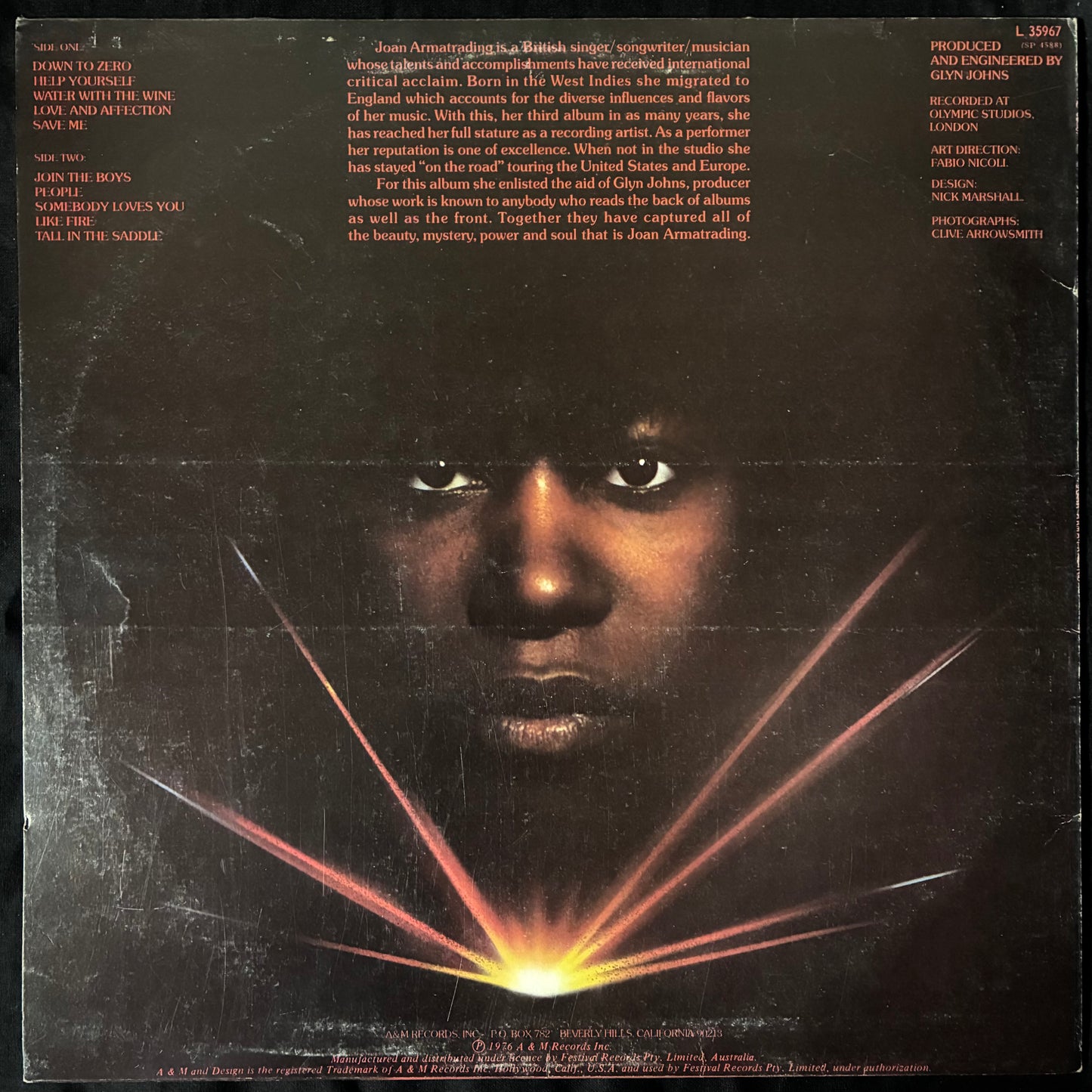JOAN ARMATRADING - JOAN ARMATRADING (USED VINYL 1976 AUS M-/EX)