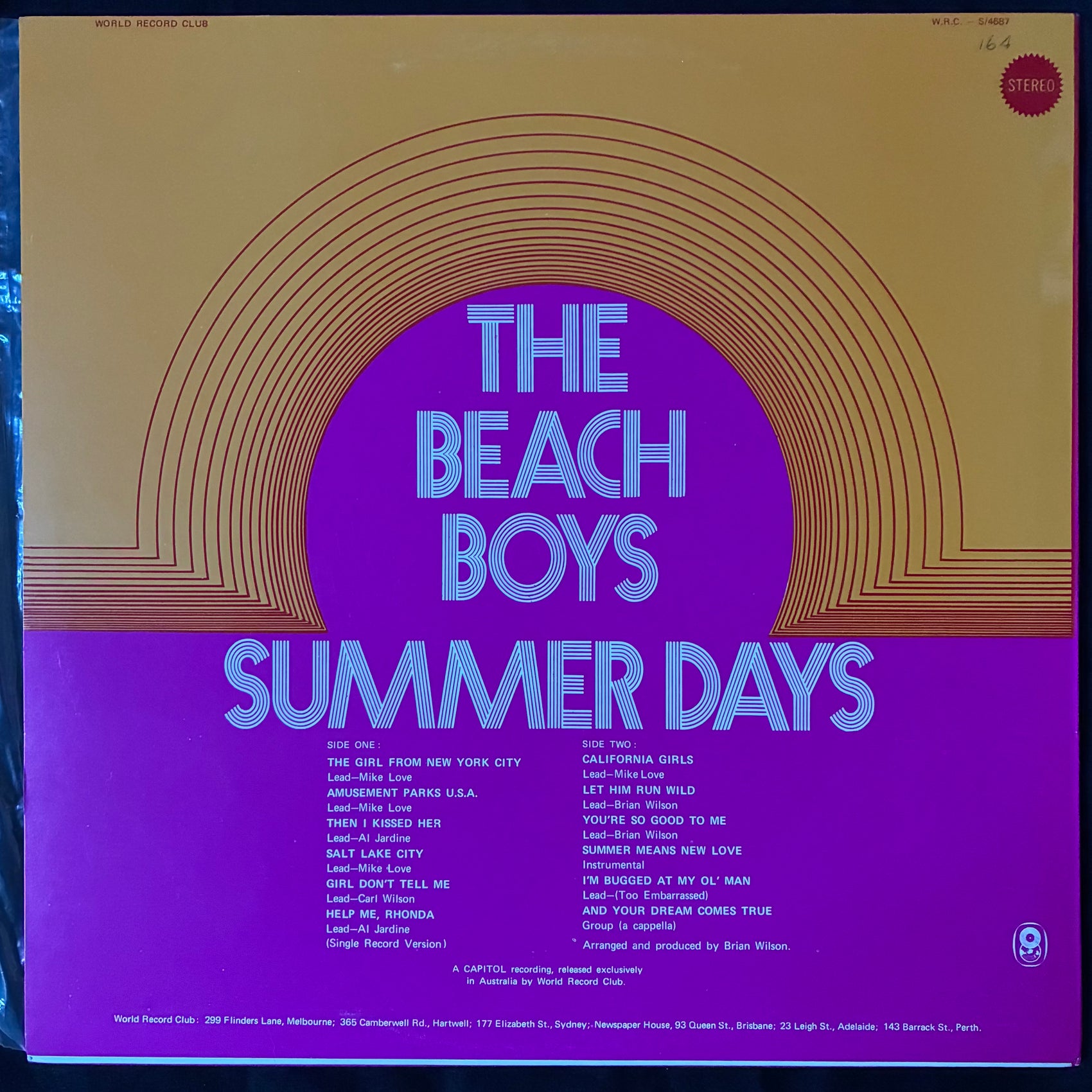 BEACH BOYS - SUMMER DAYS (USED VINYL 1970 AUS M-/EX)