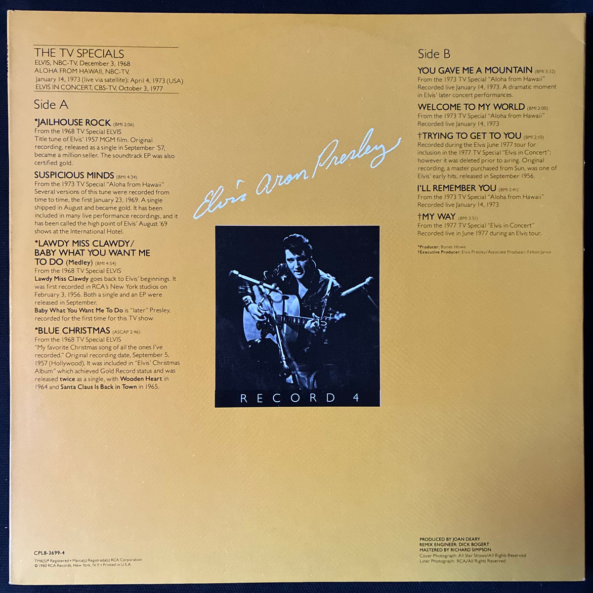 ELVIS PRESLEY - ELVIS ARON PRESLEY 1955-1980 : 25TH ANNIVERSARY (8LP BOX SET) (USED VINYL 1980 US M-/M-)