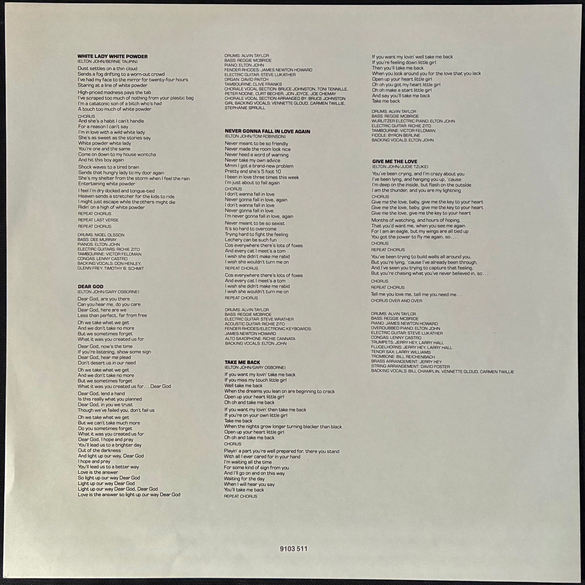 ELTON JOHN - 21 AT 33 (USED VINYL 1980 AUS M-/EX+)