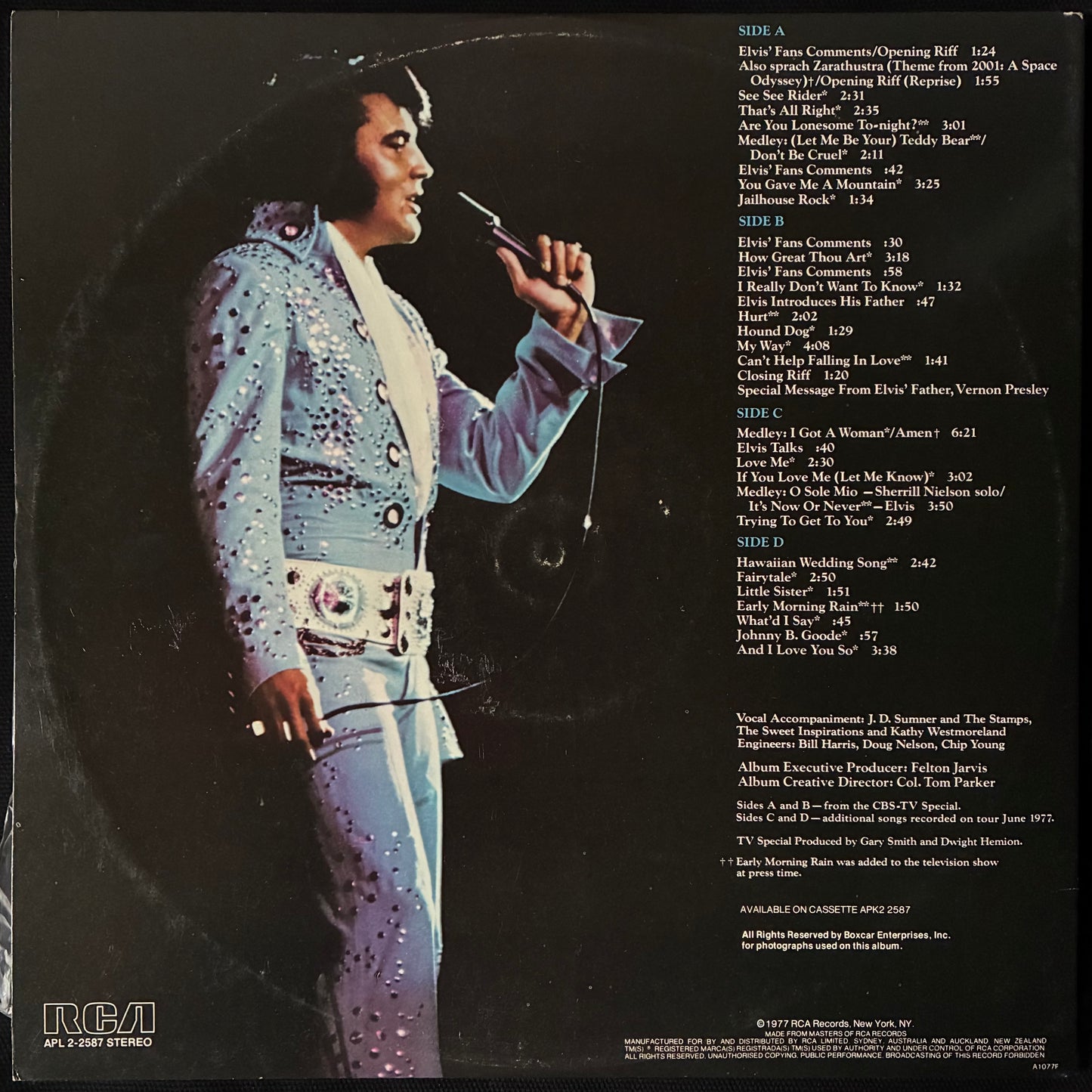 ELVIS PRESLEY - ELVIS IN CONCERT (2LP) (USED VINYL 1977 AUS M-/EX)