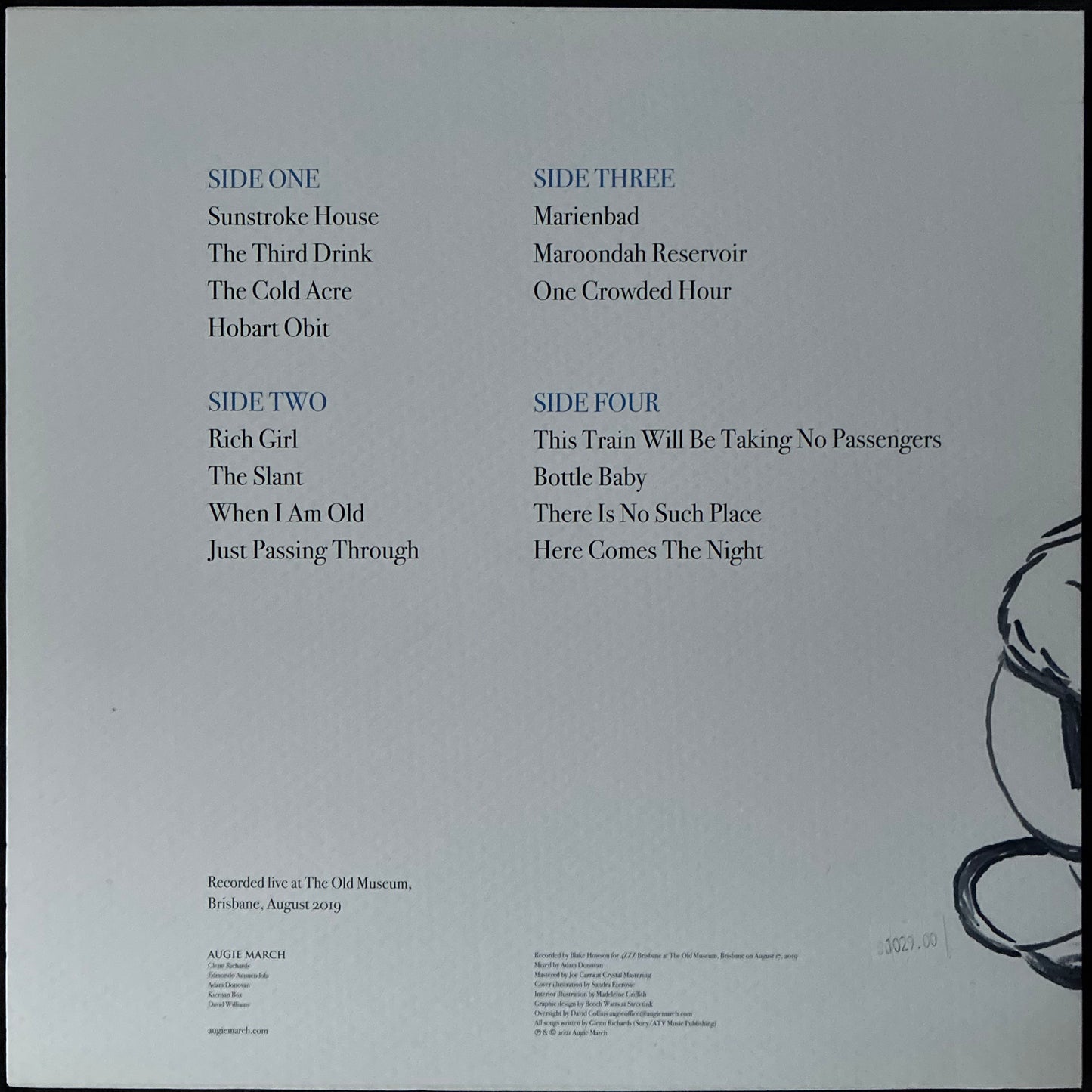 AUGIE MARCH - ON THE QUIET LIVE (2LP) (USED VINYL 2021 AUS M-/M-)