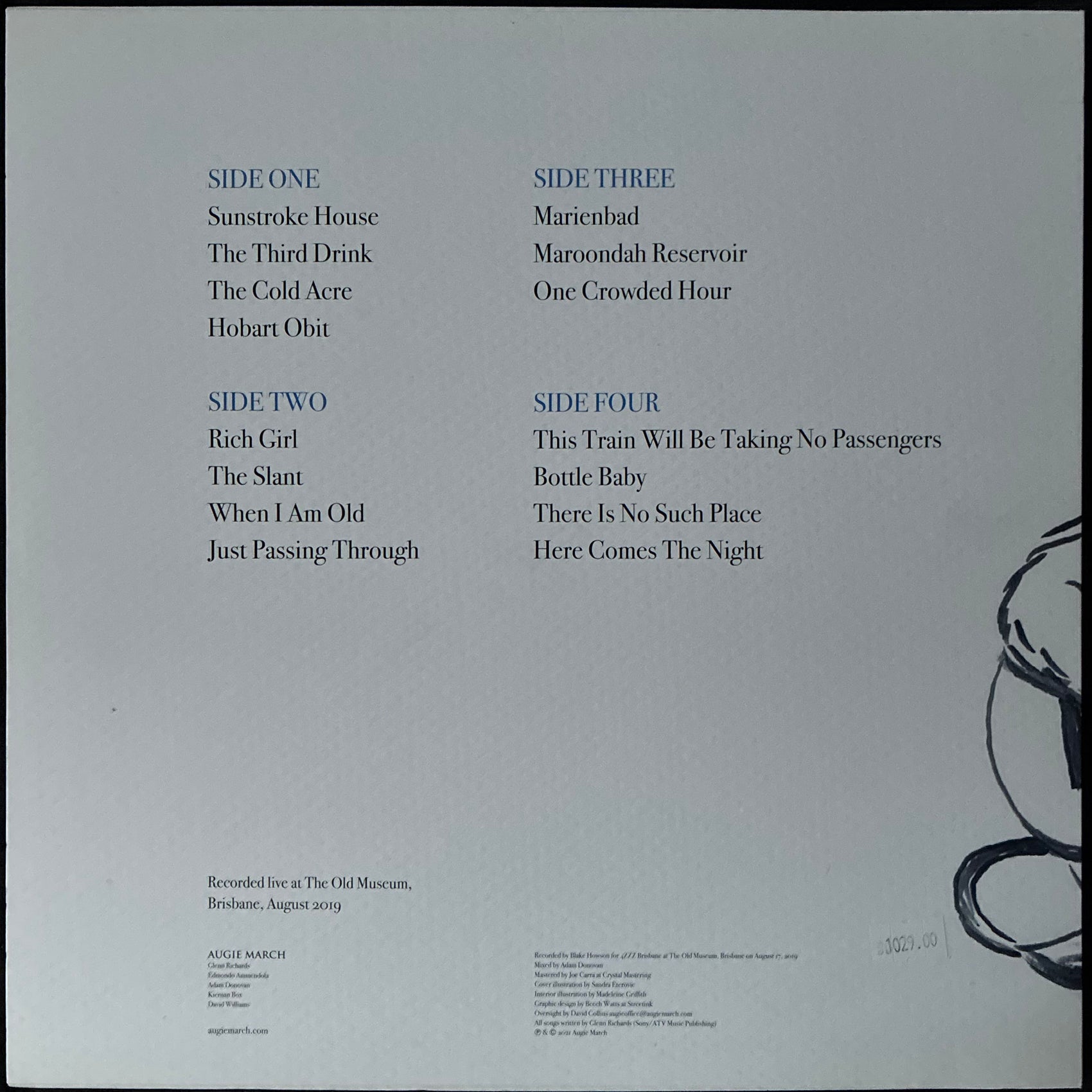 AUGIE MARCH - ON THE QUIET LIVE (2LP) (USED VINYL 2021 AUS M-/M-)