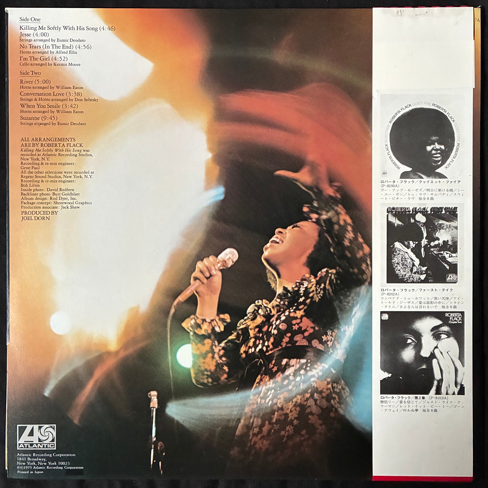 ROBERTA FLACK - KILLING ME SOFTLY (USED VINYL 1976 JAPAN M-/M-)
