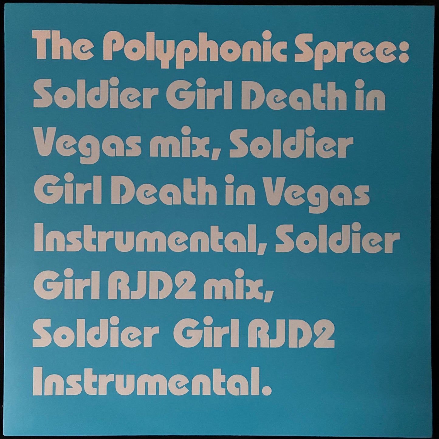 POLYPHONIC SPREE - SOLDIER GIRL (12" EP) (USED VINYL 2003 UK M-/M-)