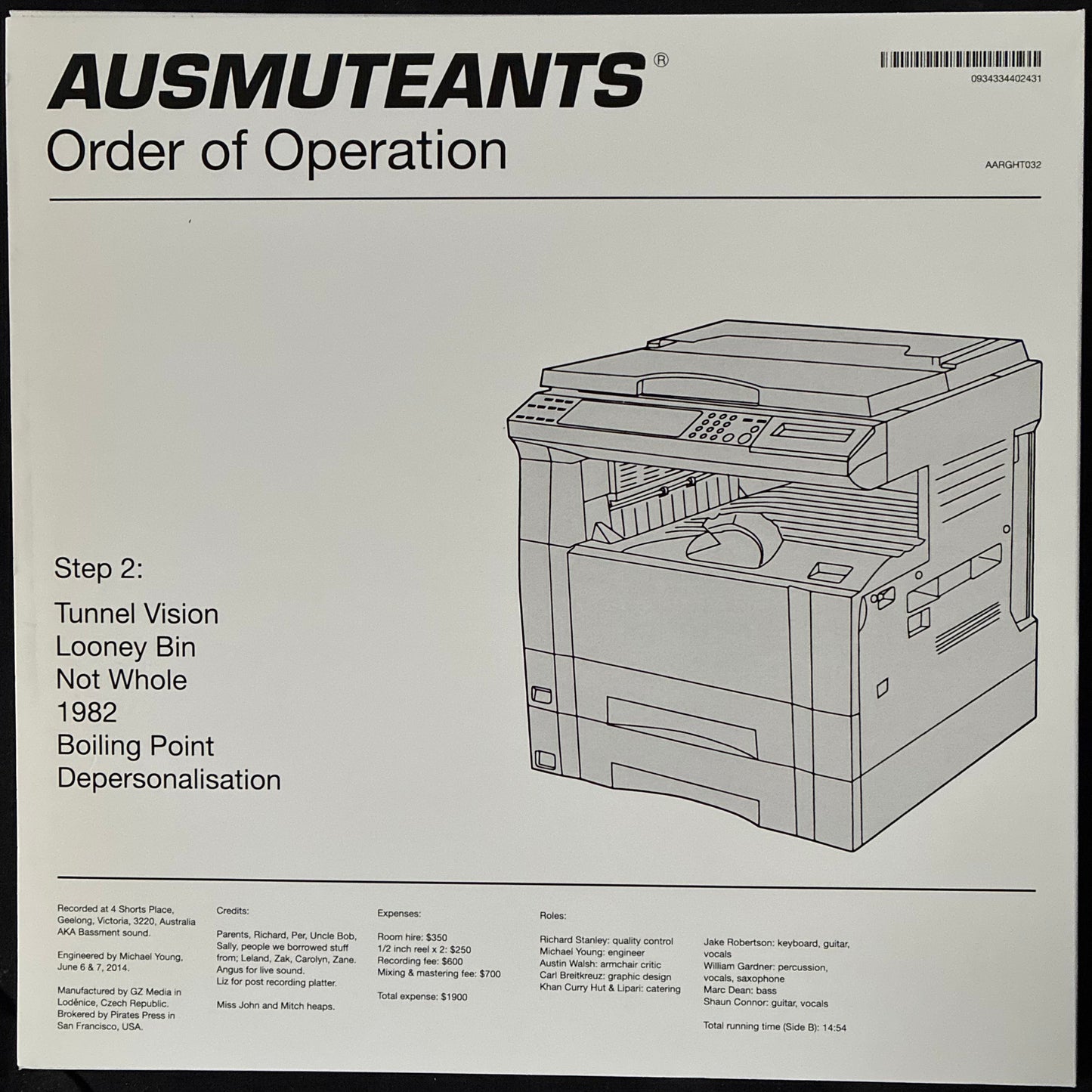 AUSMUTEANTS - ORDER OF OPERATION (USED VINYL 2014 AUS M-/M-)