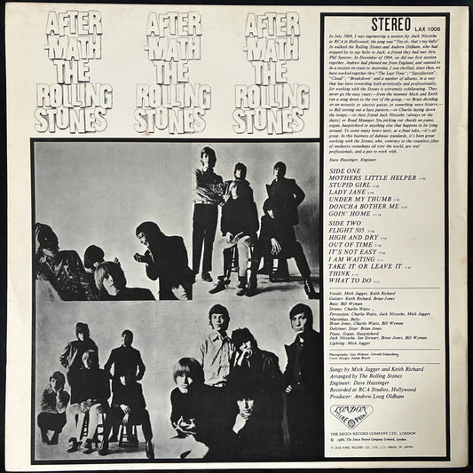 ROLLING STONES - AFTERMATH (USED VINYL 1976 JAPAN EX+/EX+)